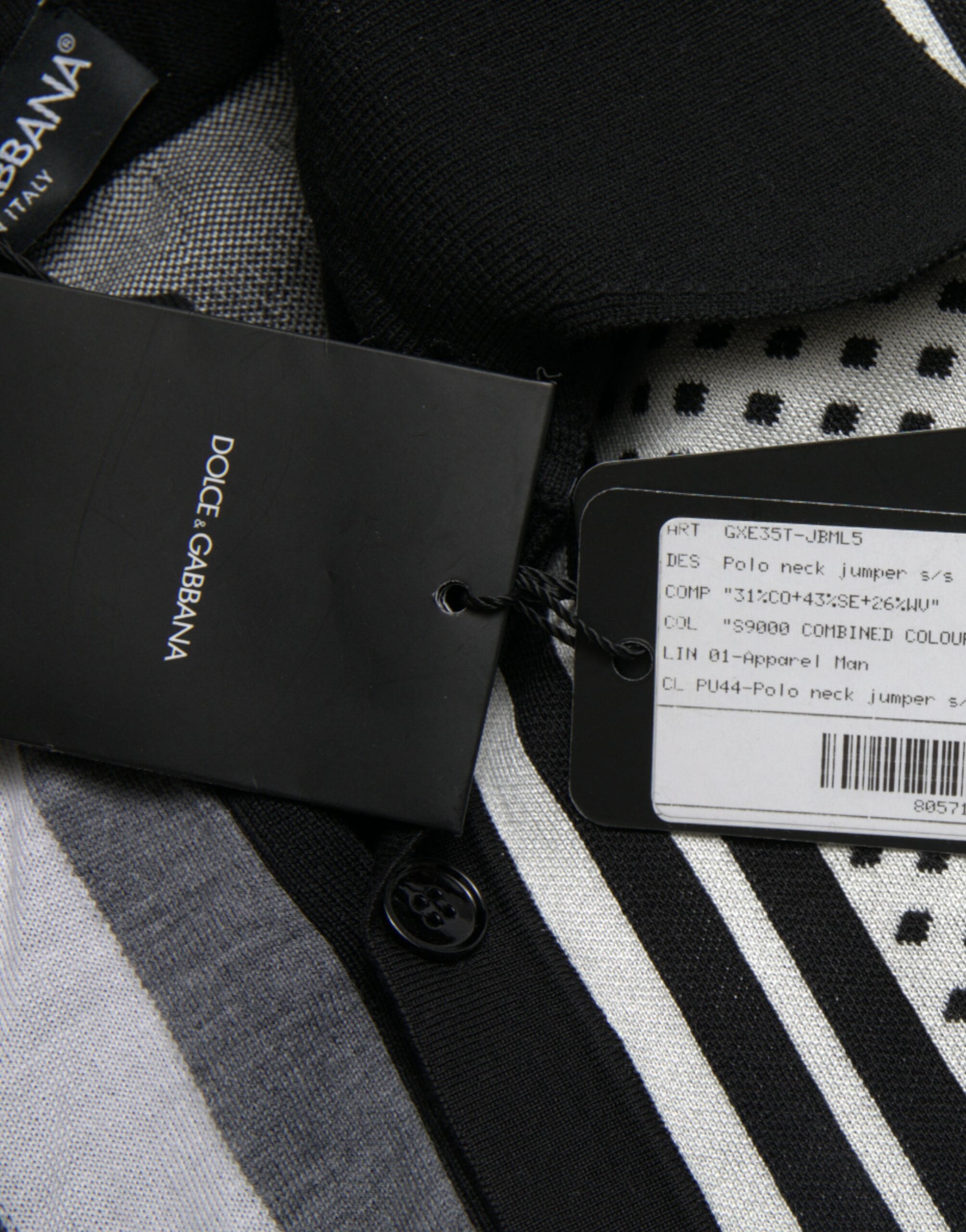 Zwart-witte trui, vest, polotrui