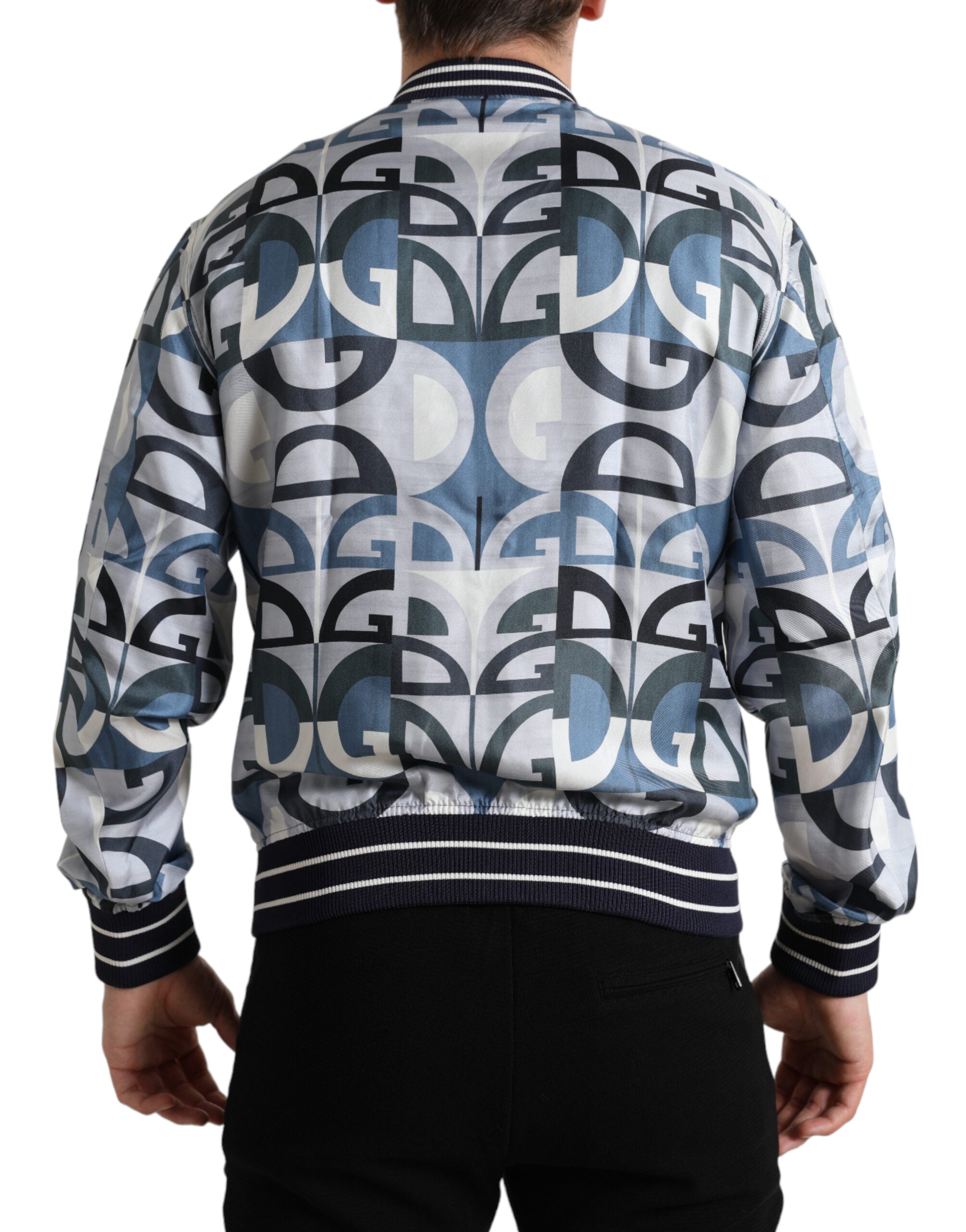 Bomberblousonjack met veelkleurige logoprint
