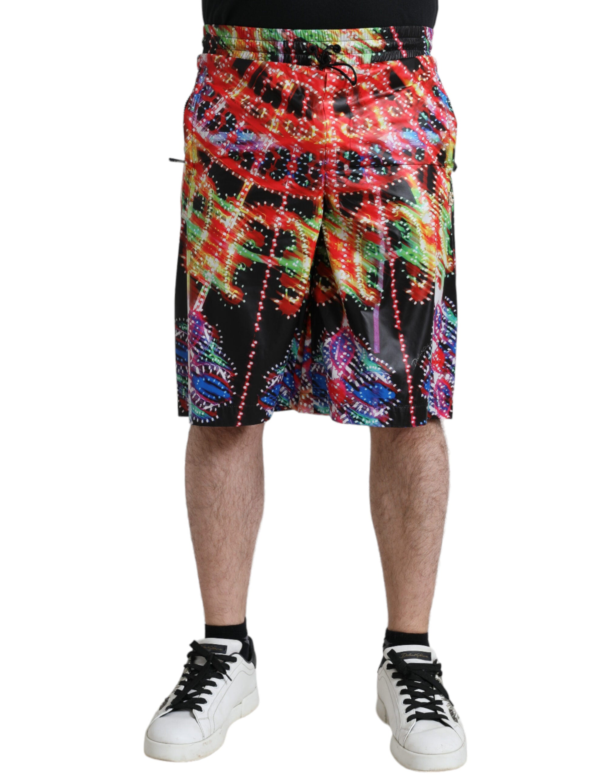Multicolor Luminarie Print Heren Bermuda Shorts