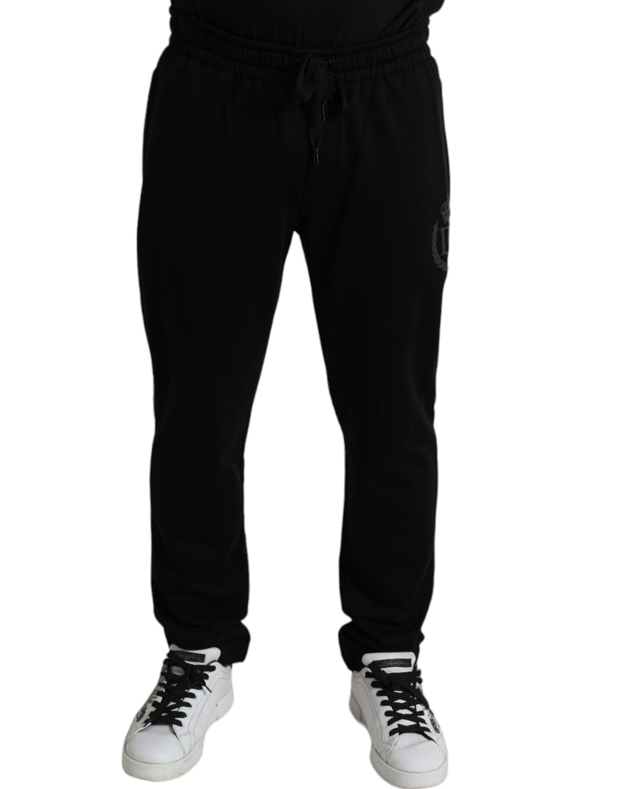 Zwarte DG Logo Skinny Jogger Sweatpants Broek