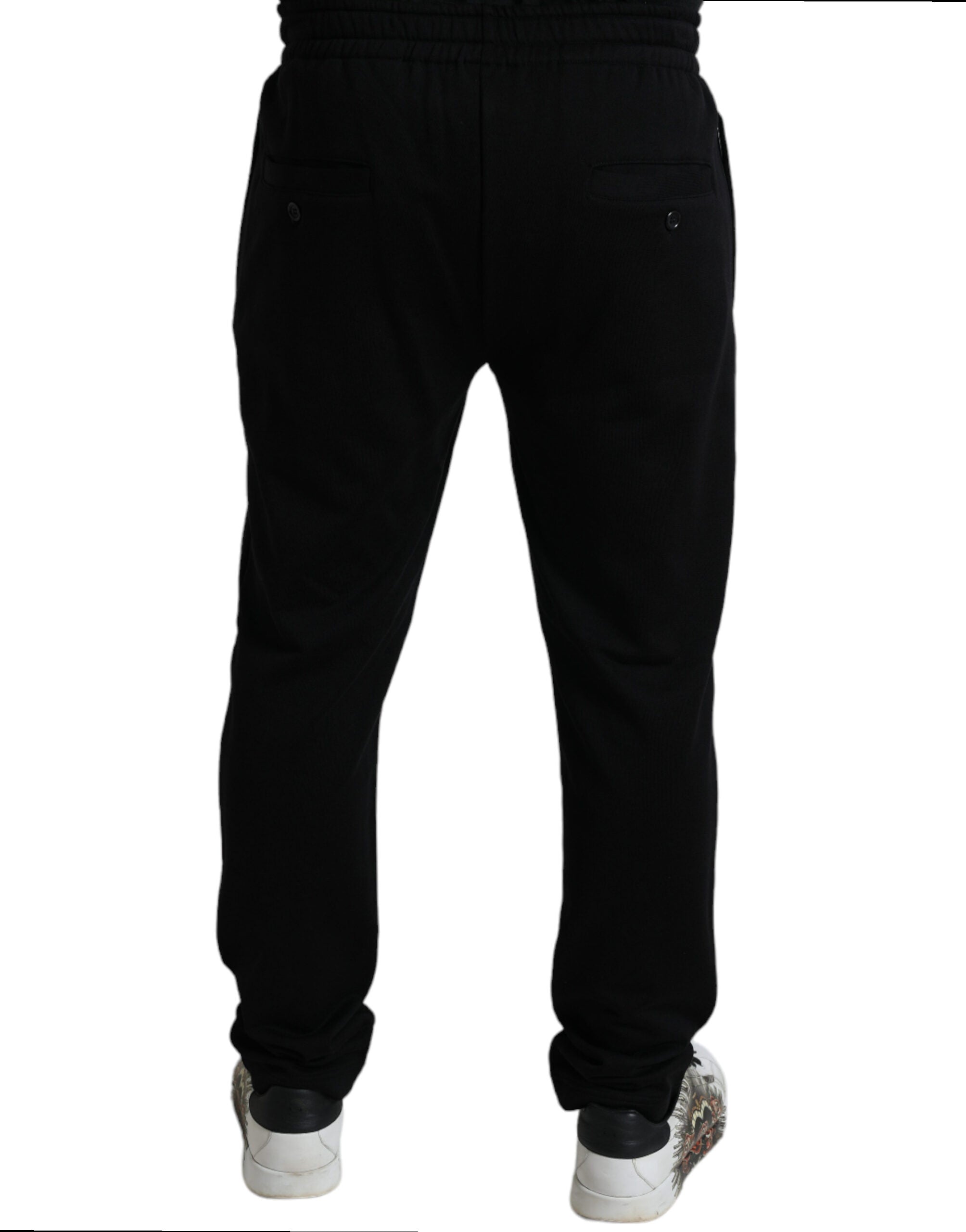 Zwarte DG Logo Skinny Jogger Sweatpants Broek