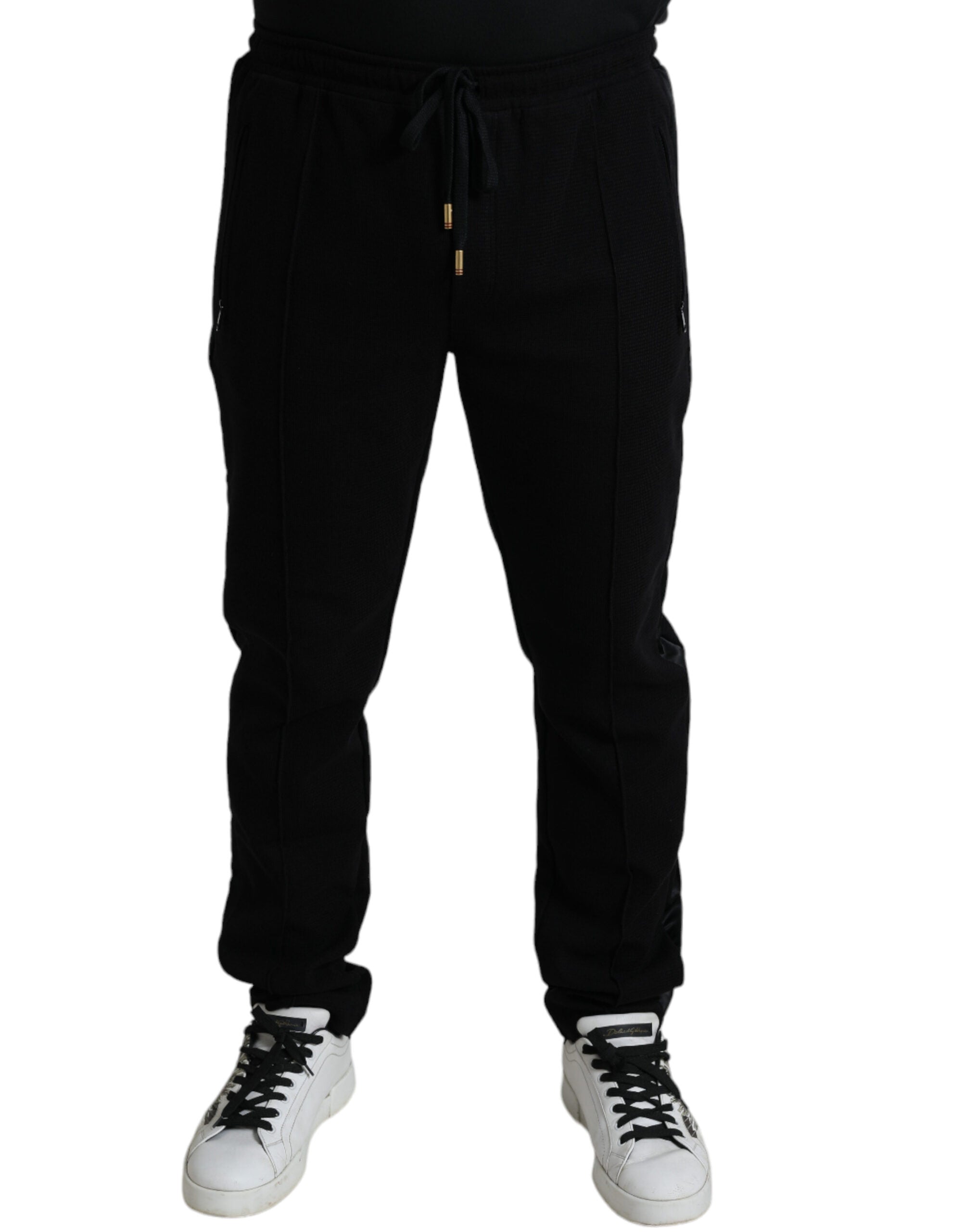 Zwarte katoenen skinny joggingbroek