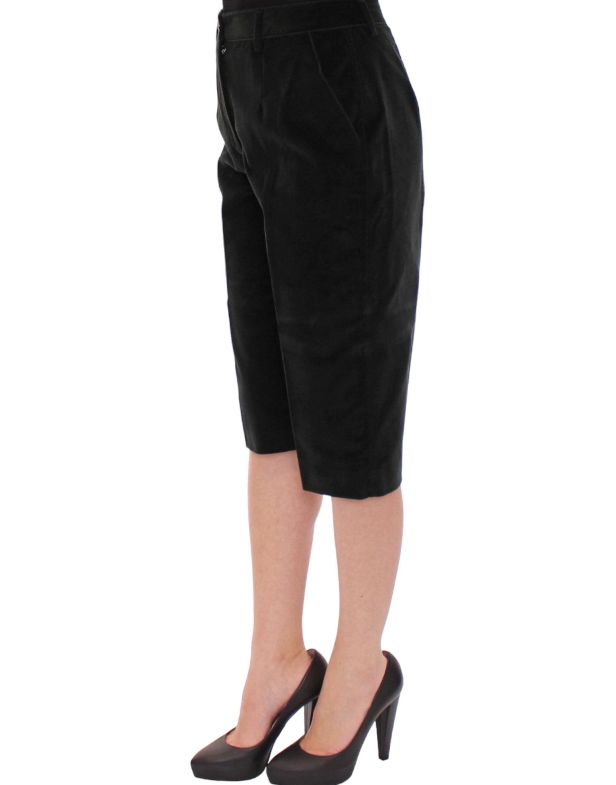 Zwarte katoenen korte broek