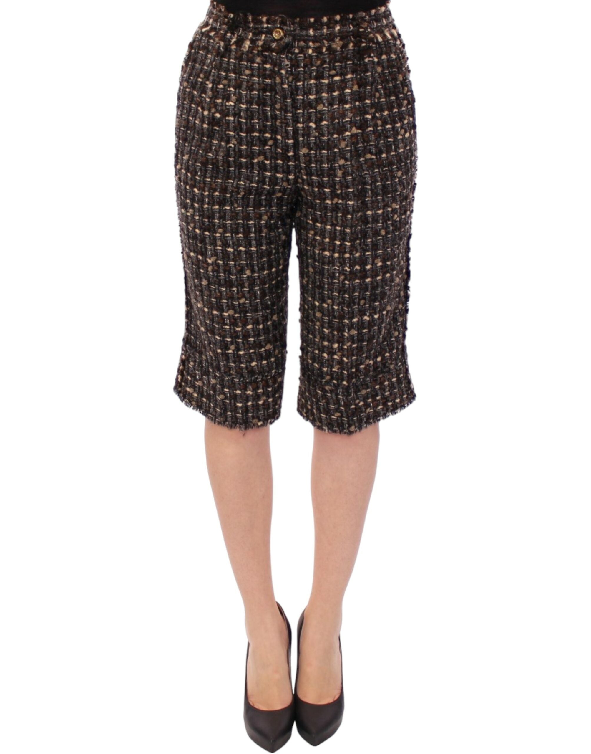 Multicolor wollen korte broek