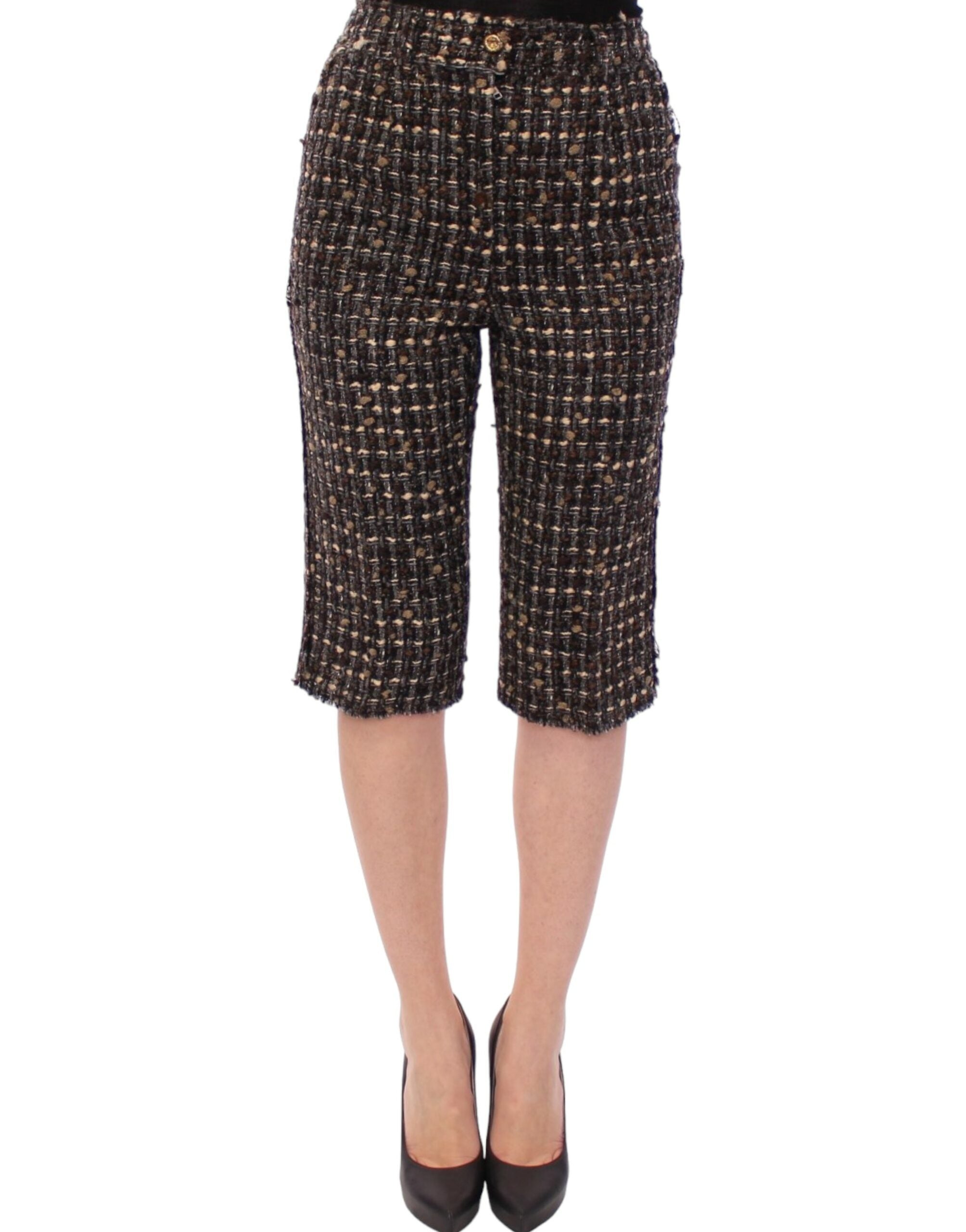 Multicolor wollen shorts broek