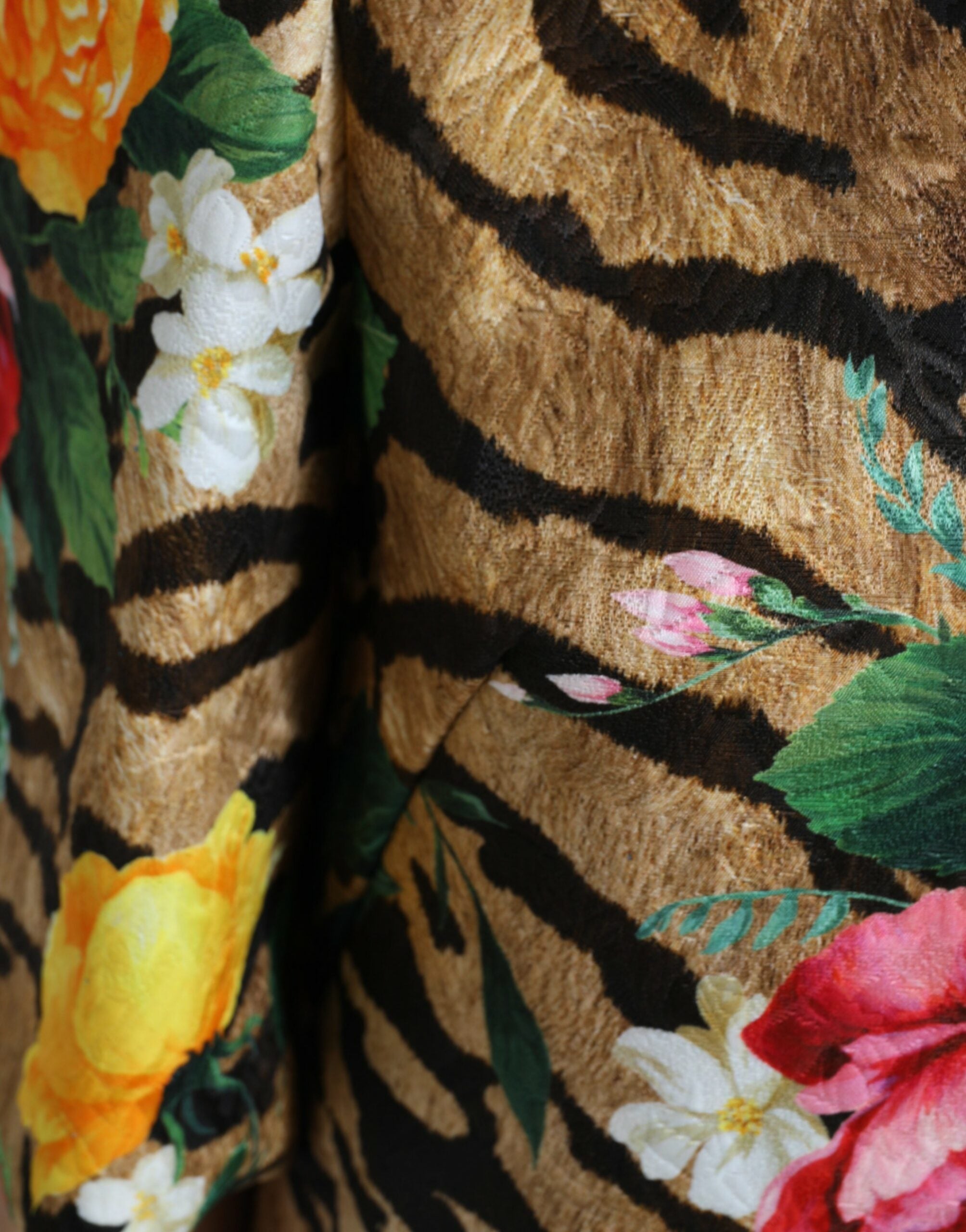 Multicolor tijger bloemenprint shift mini-jurk
