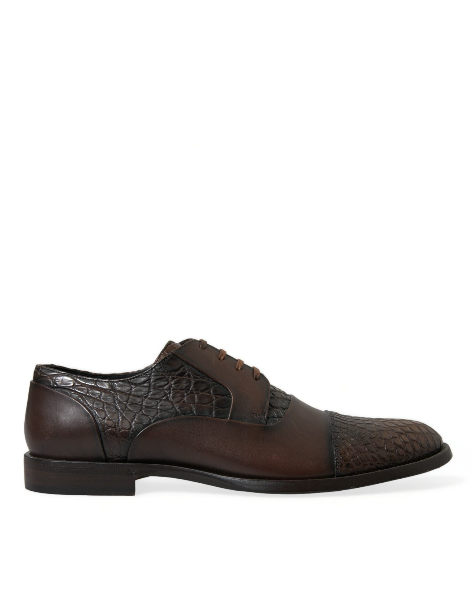 Bruine exotische leren Oxford veterschoenen