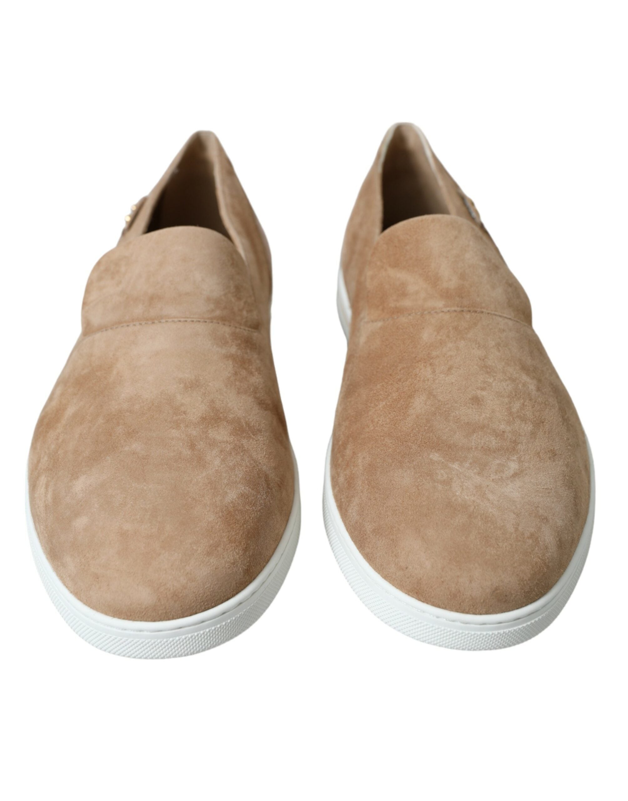 Beige suède Caiman heren loafers pantoffels schoenen