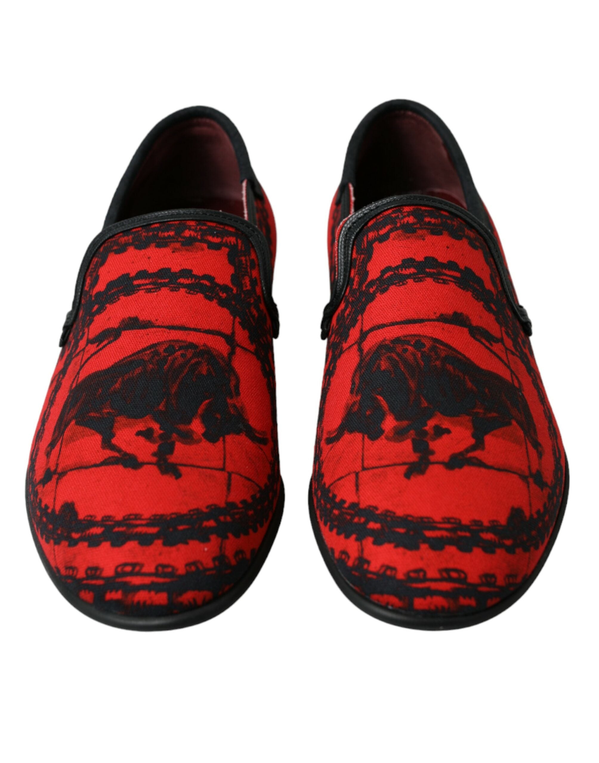 Rode Zwarte Torero Loafers Pantoffels Herenschoenen