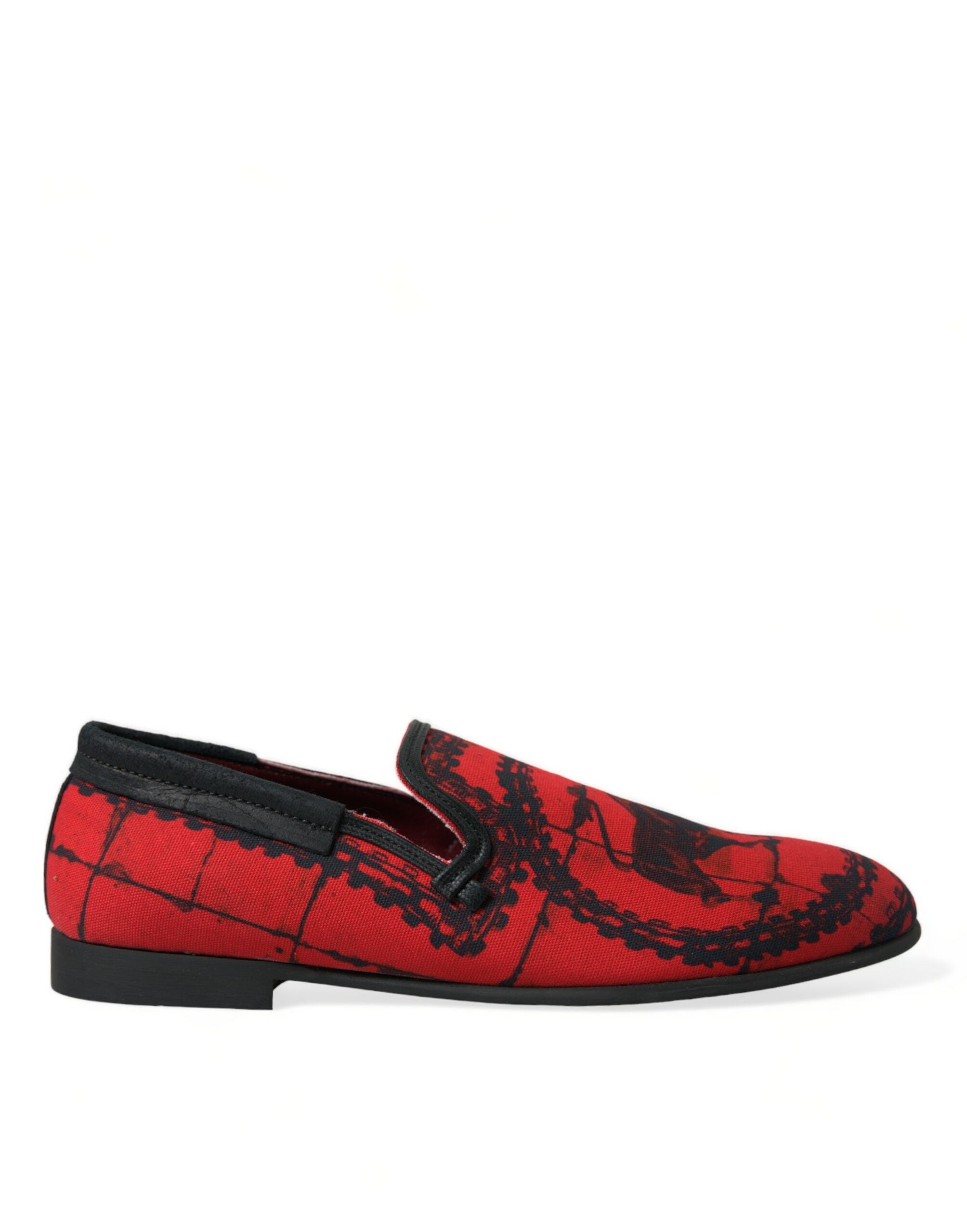 Rode Zwarte Torero Loafers Pantoffels Herenschoenen