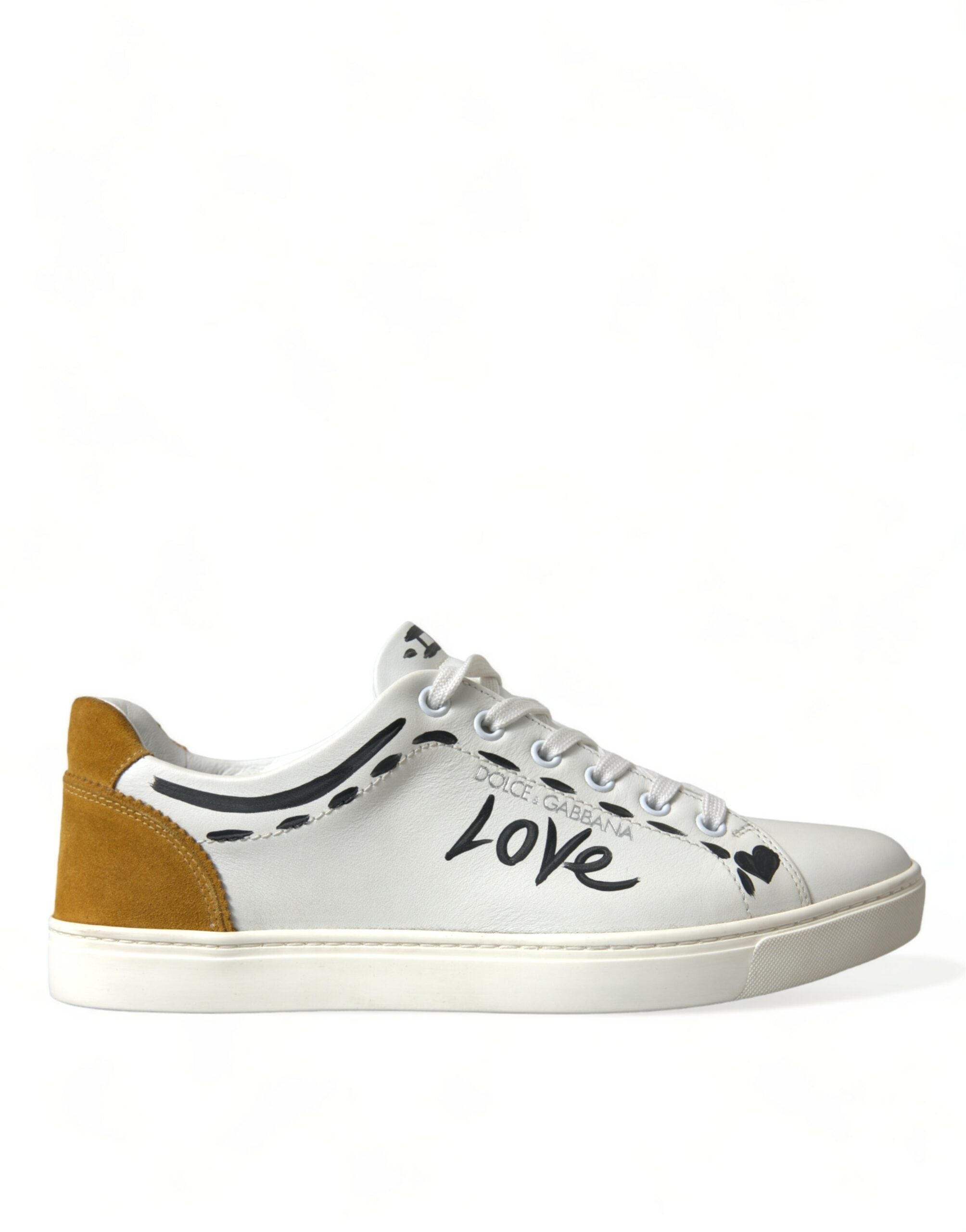 Witte leren LOVE Milano heren sneakers