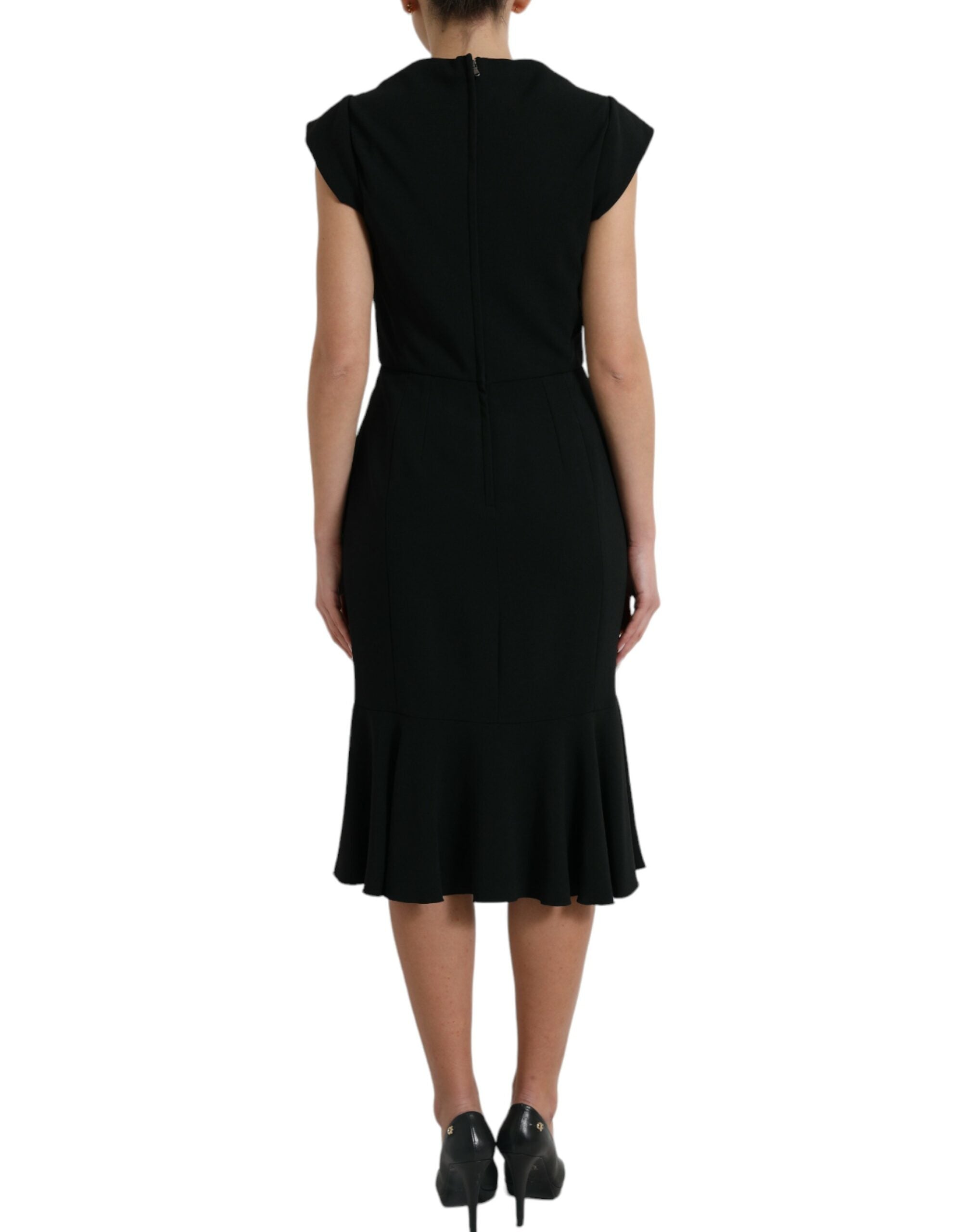 Zwarte Cady Viscose Mouwloze Jurk