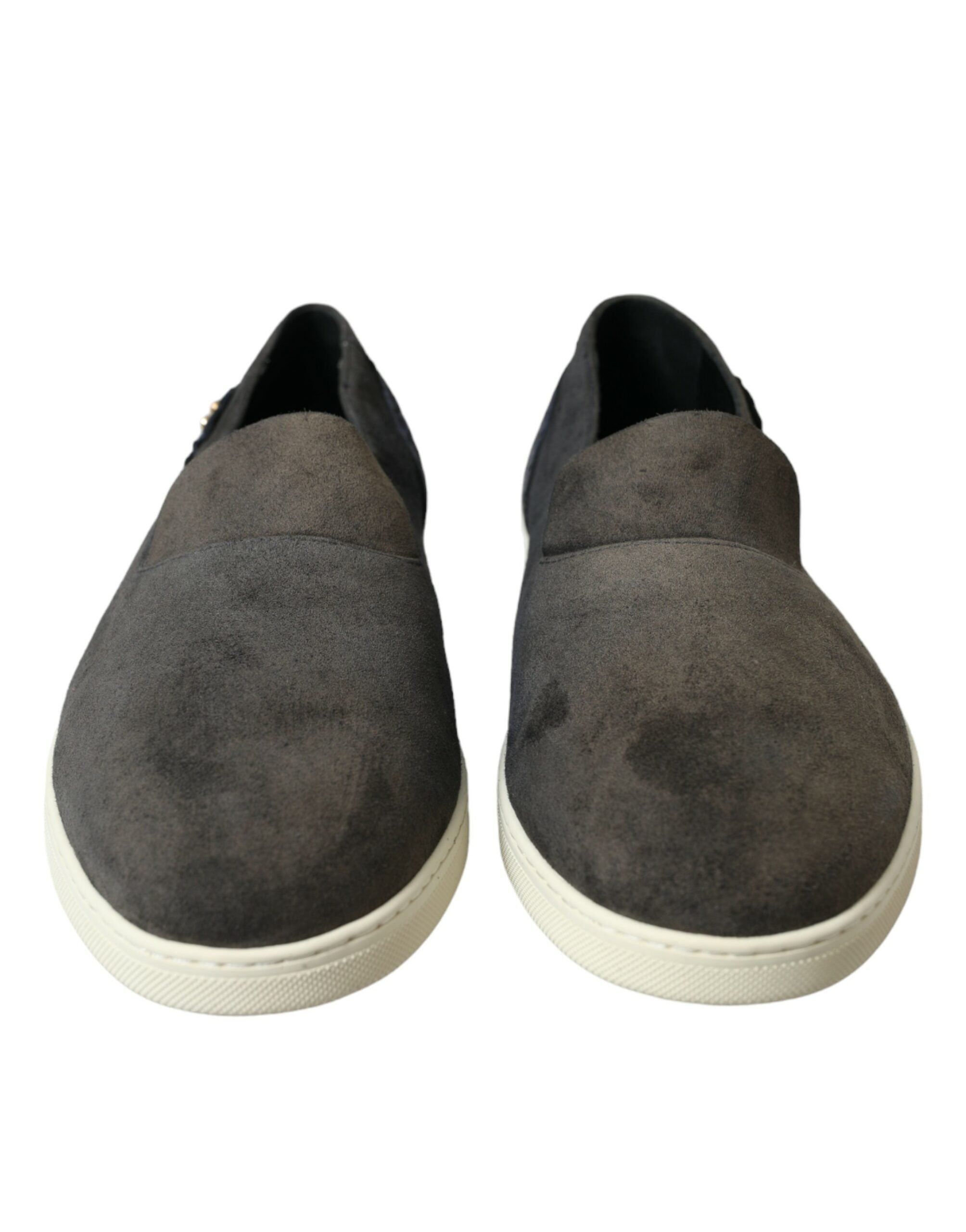 Blauwe suède Caiman heren loafers pantoffels