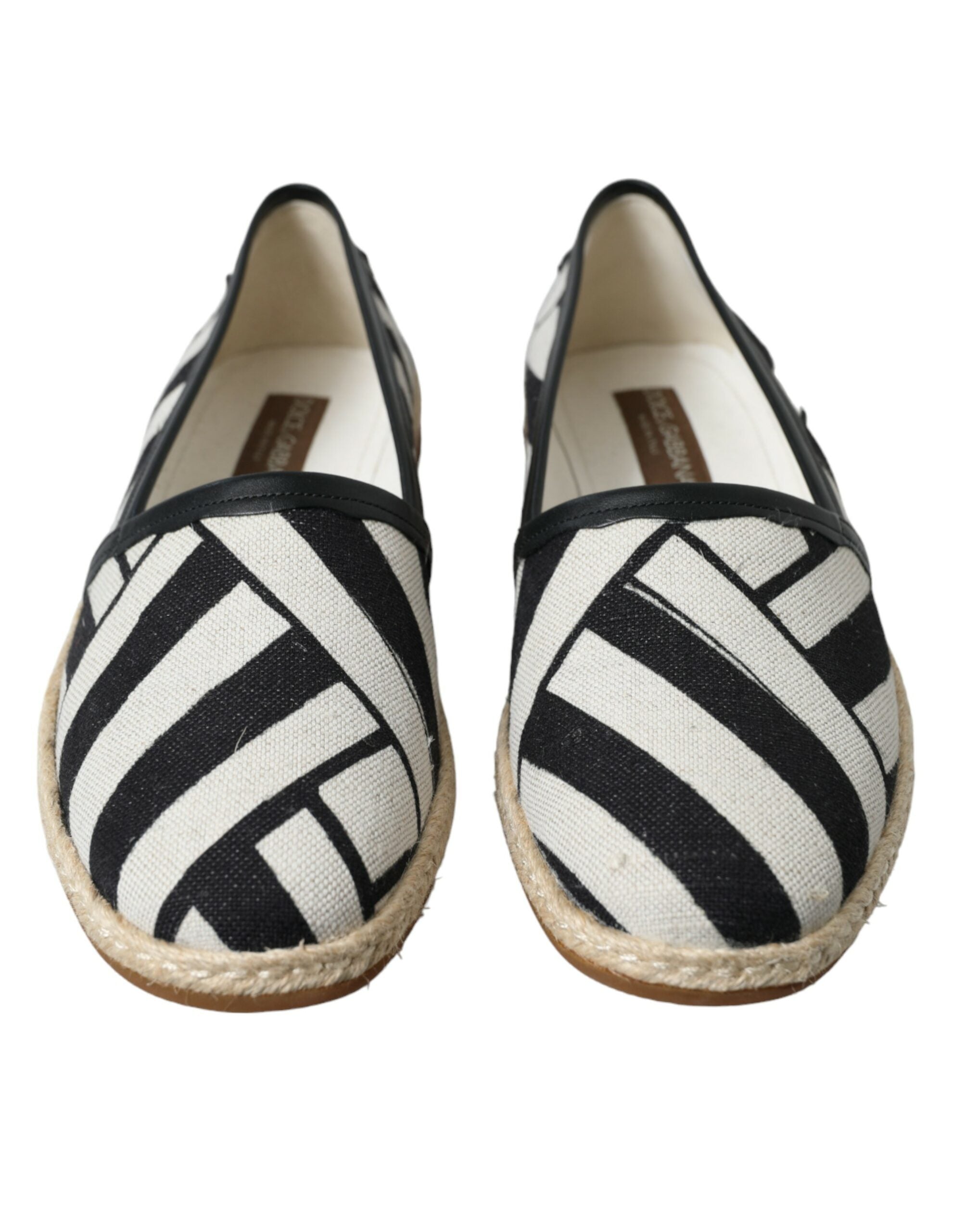 Beige zwart gestreepte canvas espadrilles MONDELLO schoenen