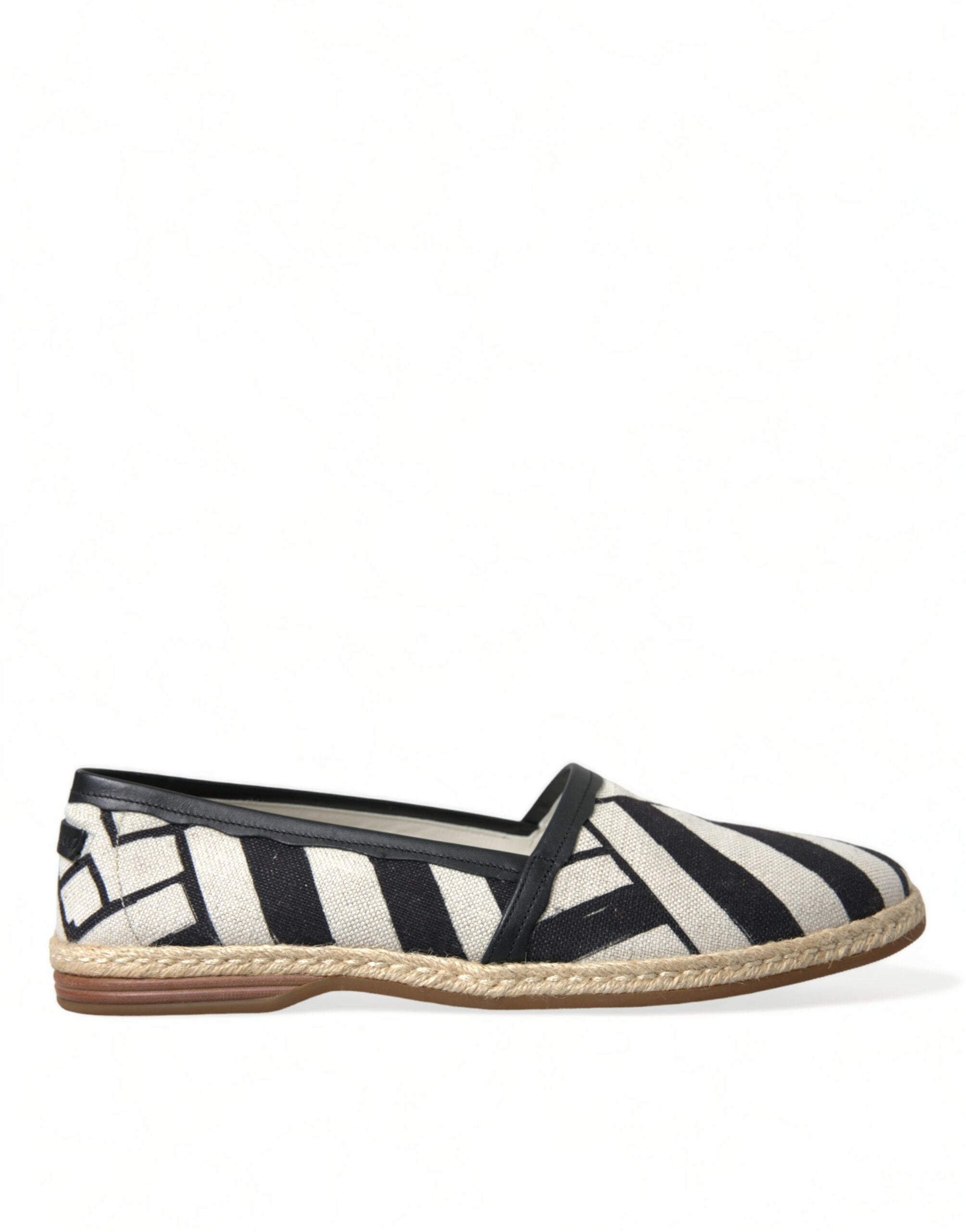 Beige zwart gestreepte canvas espadrilles MONDELLO schoenen