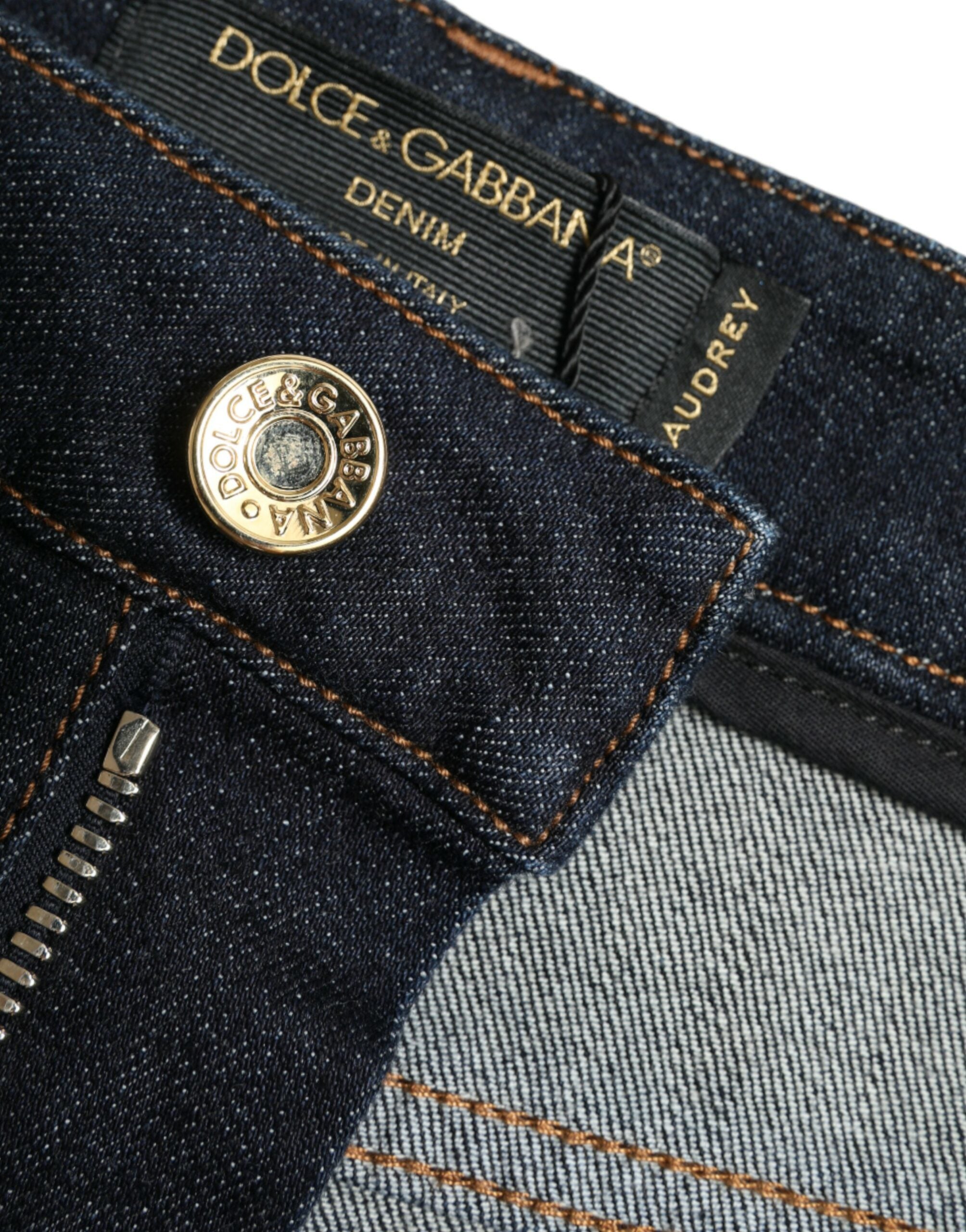 Blauwe katoenen stretch denim skinny jeans