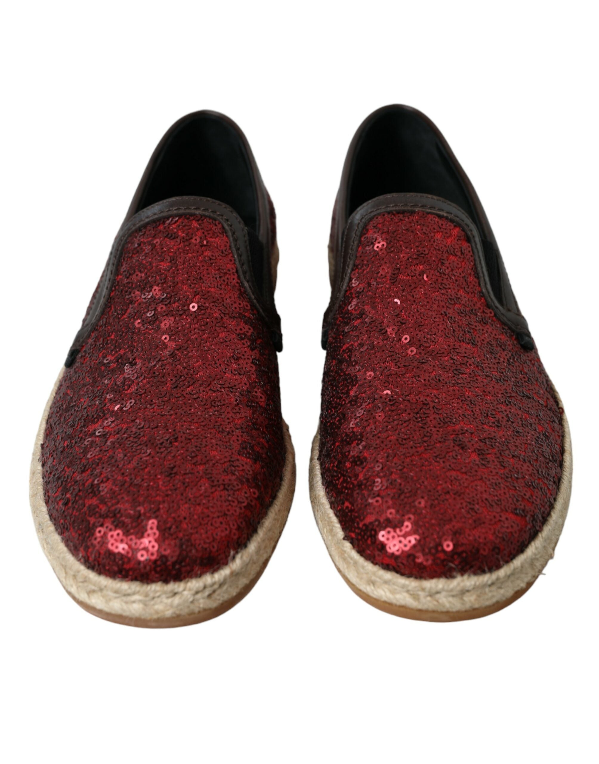 Rode loafers met pailletten, herenschoenen