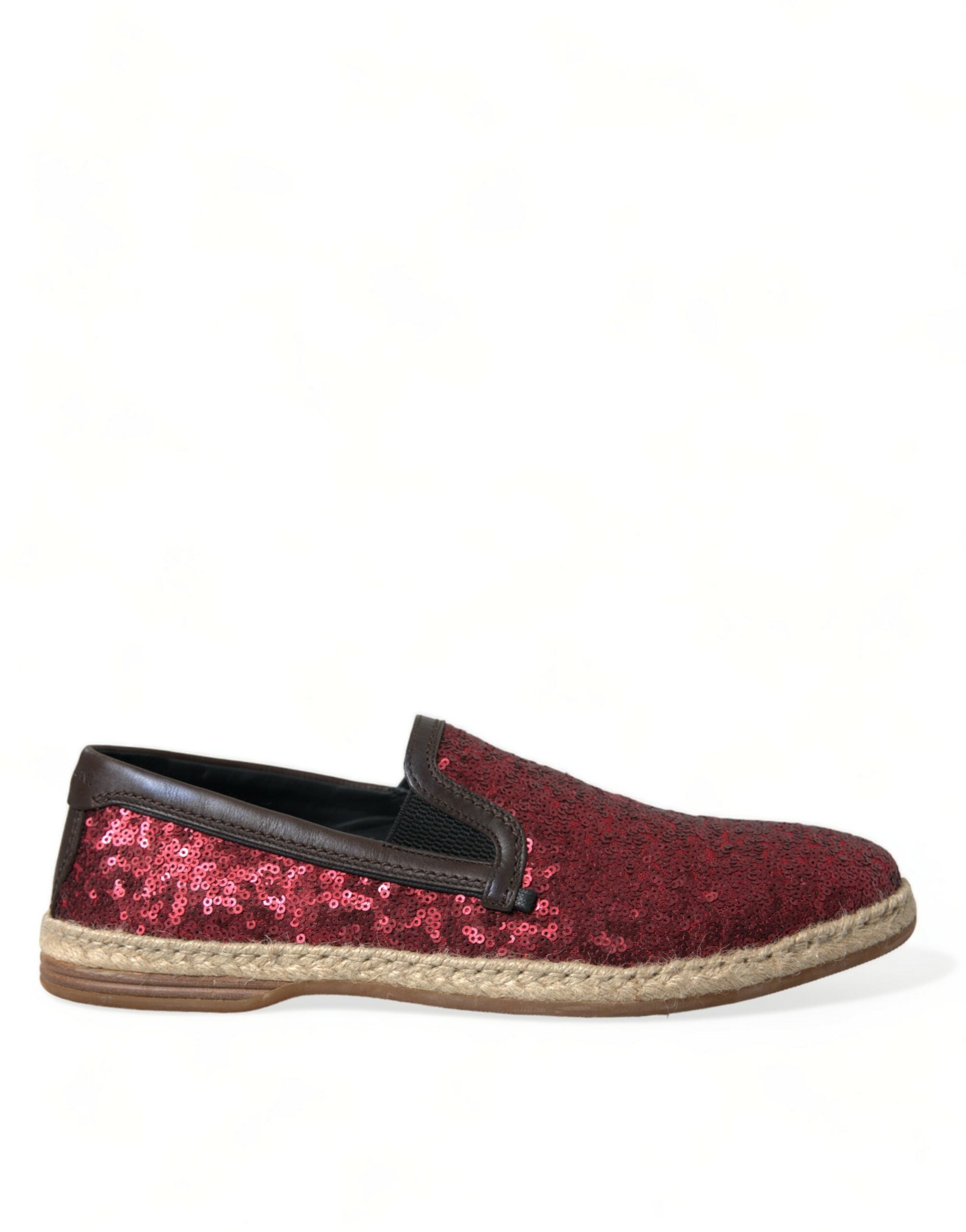 Rode loafers met pailletten, herenschoenen