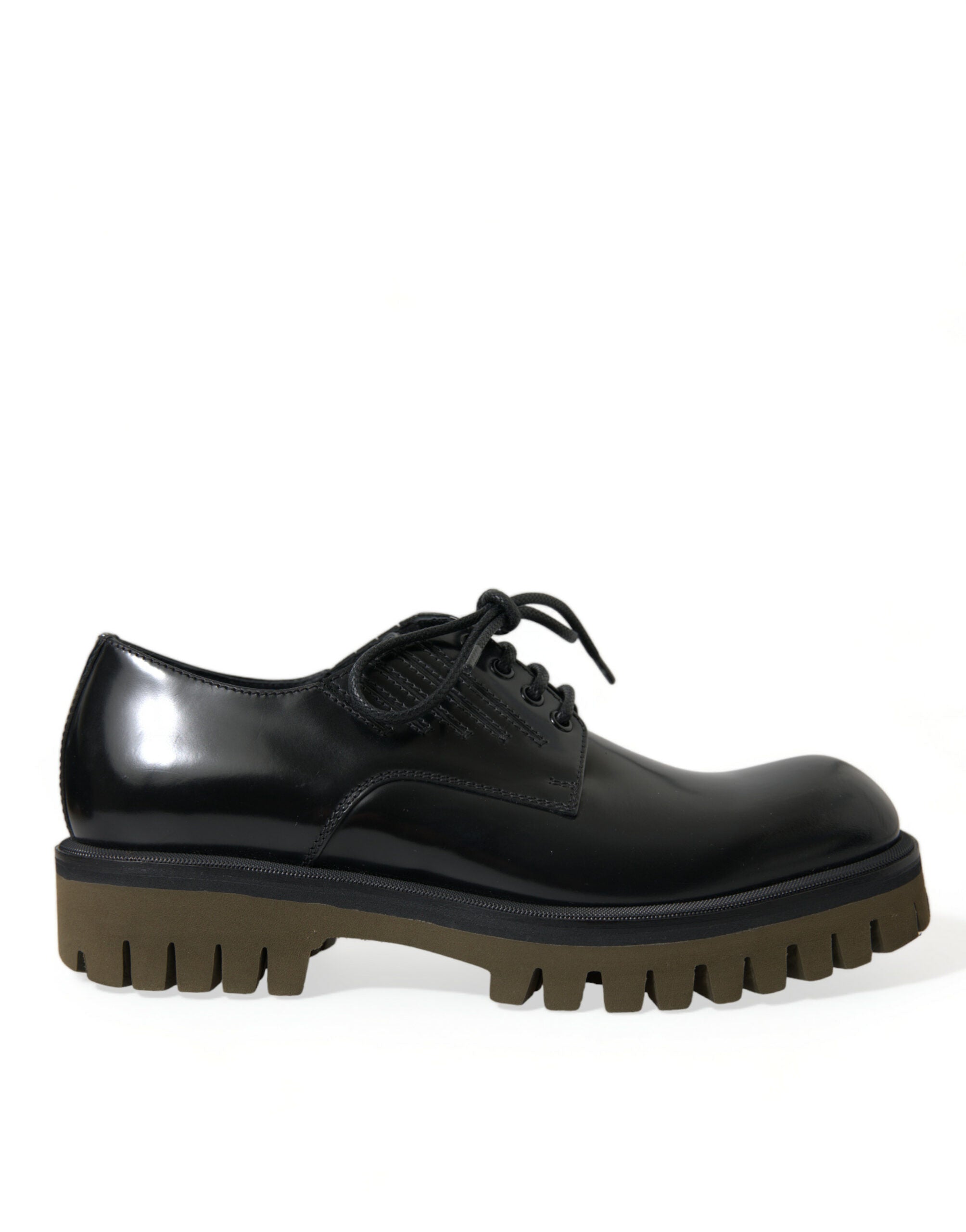 Zwarte leren veterschoenen voor heren