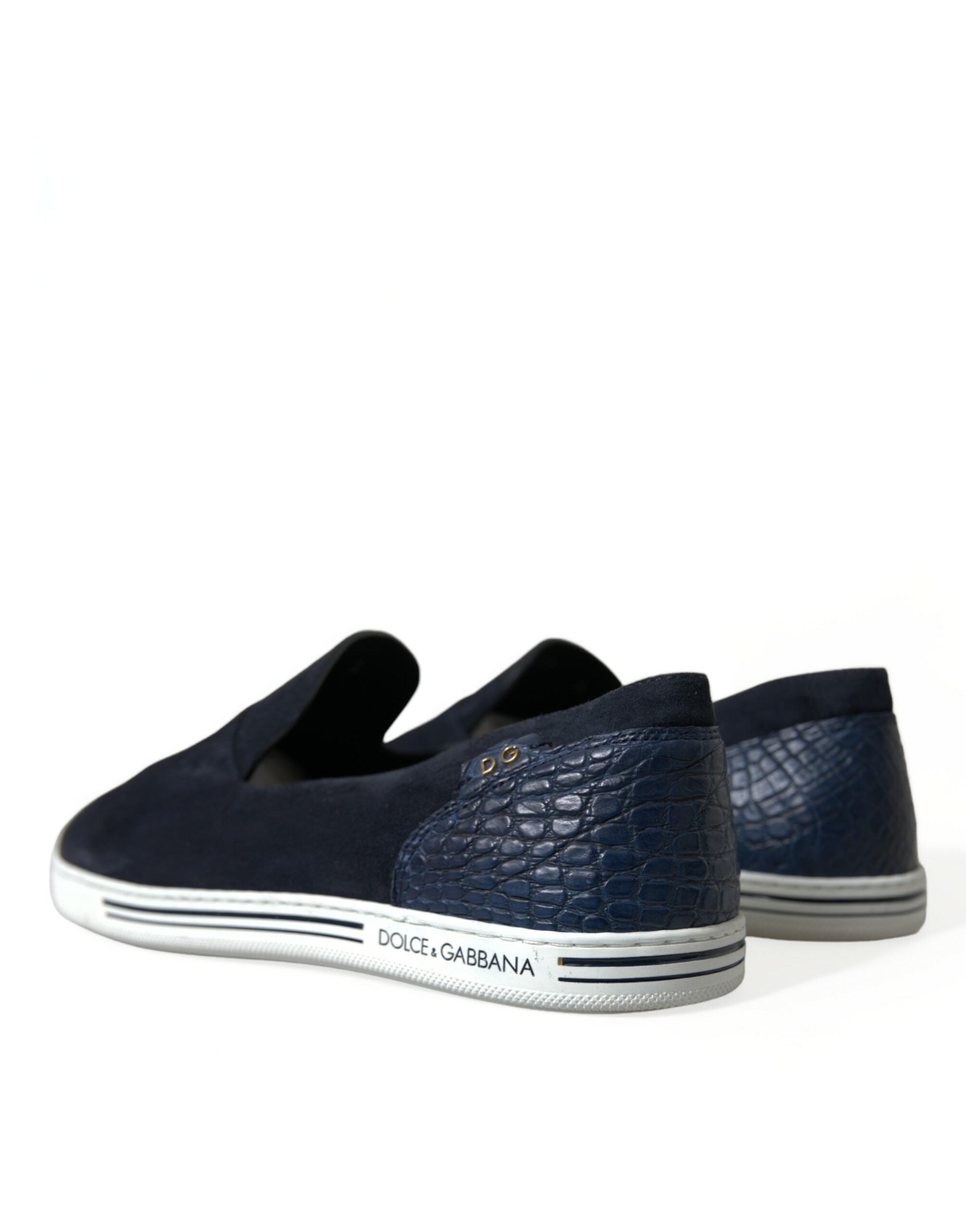 Blauwe suède Caiman loafers Saint Tropez schoenen