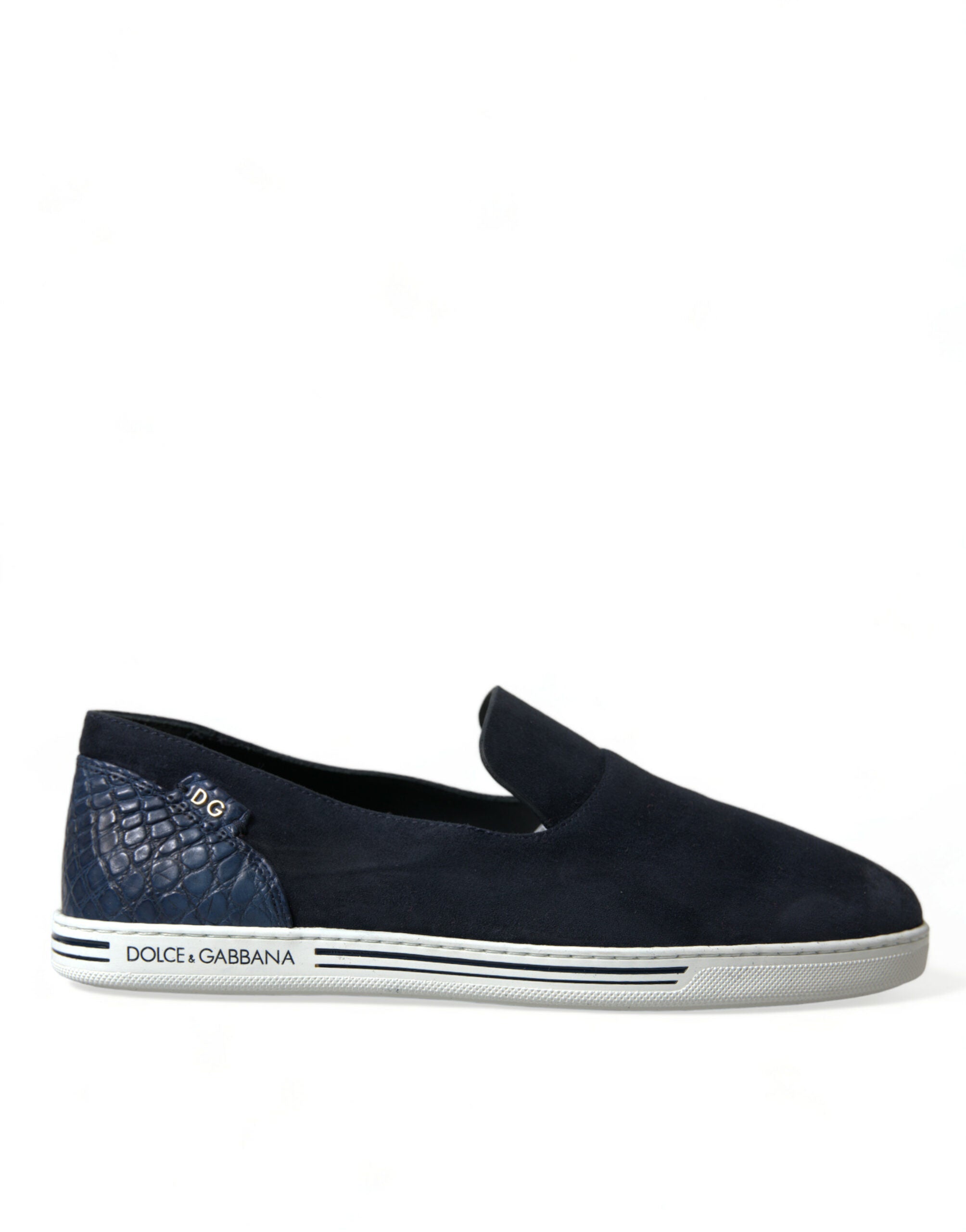 Blauwe suède Caiman loafers Saint Tropez schoenen