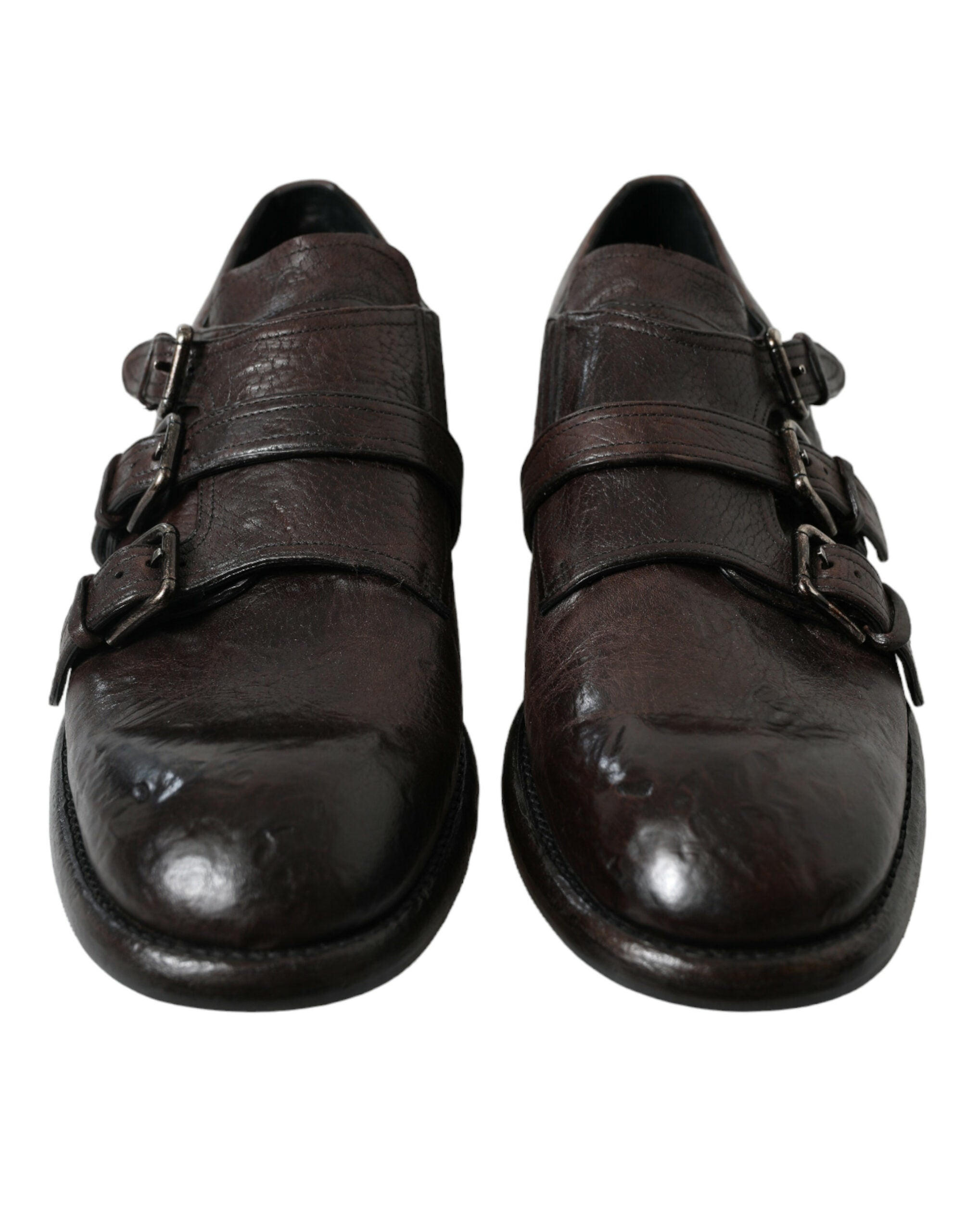 Bruine leren band formele schoenen