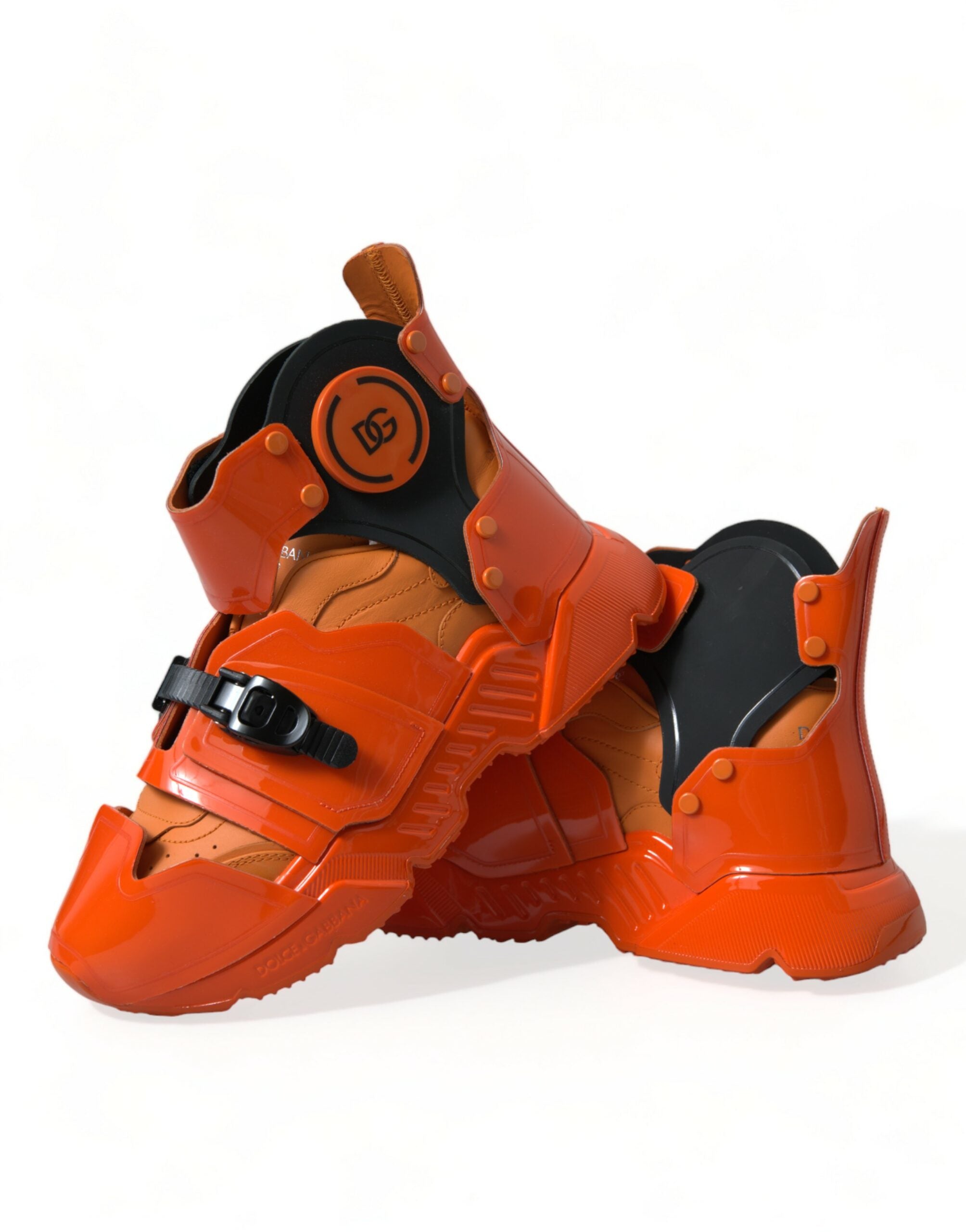 Oranje Multi Panel Chunky High Top Sneakers Schoenen