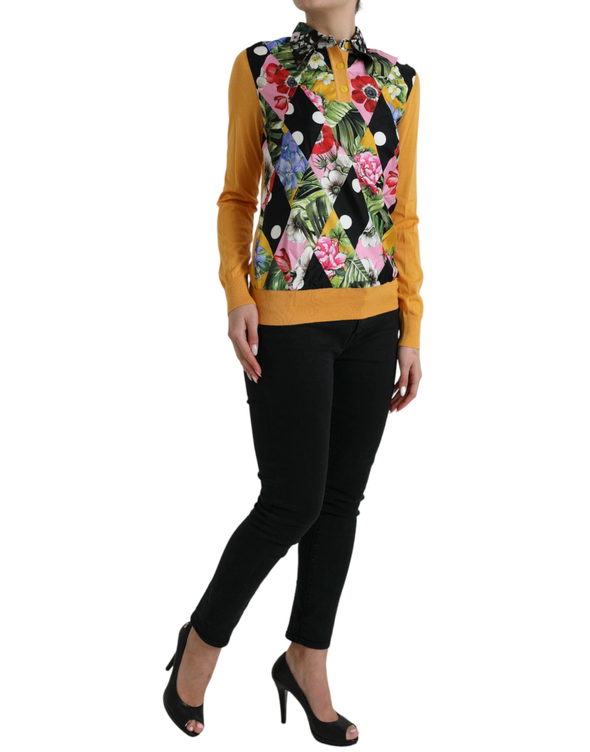 Multicolor Patchwork Kasjmier Henley Trui