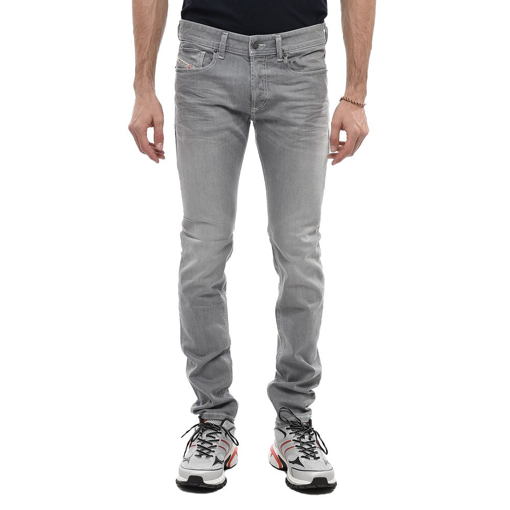 Grijze katoenen skinny jeans voor heren
