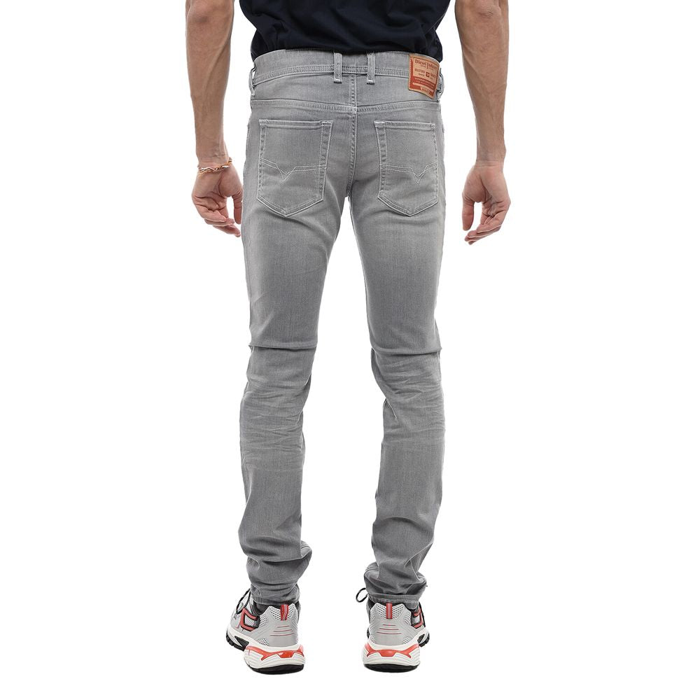 Grijze katoenen skinny jeans voor heren