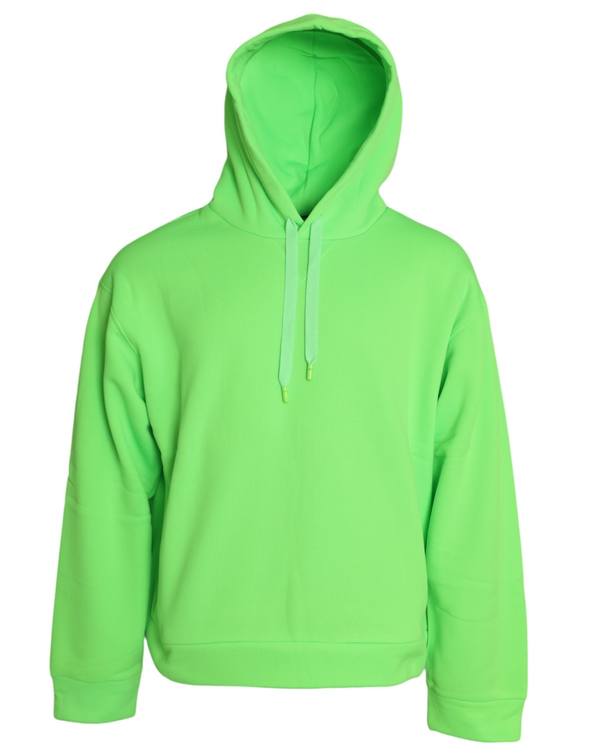 Neongroene hoodie met capuchon