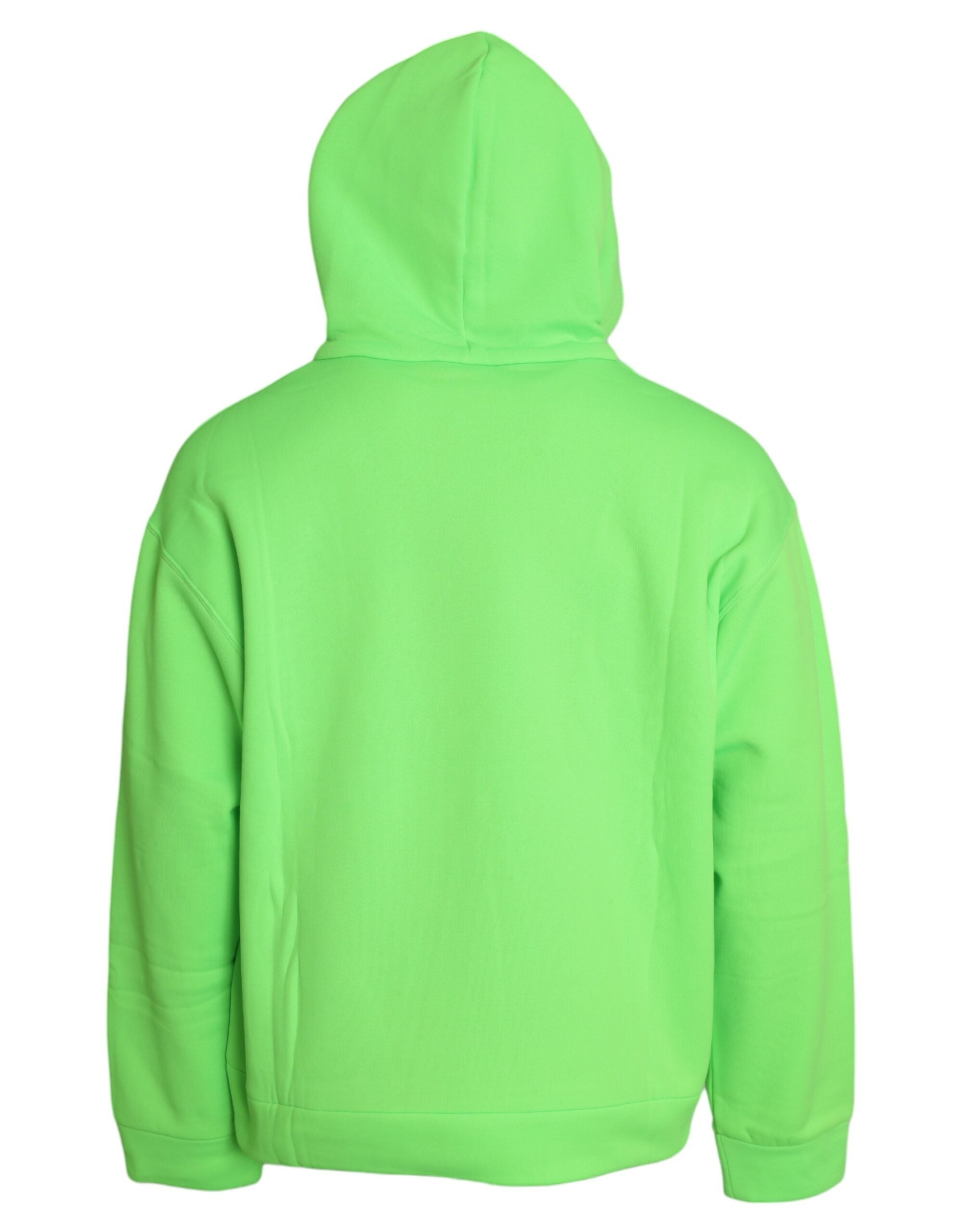 Neongroene hoodie met capuchon
