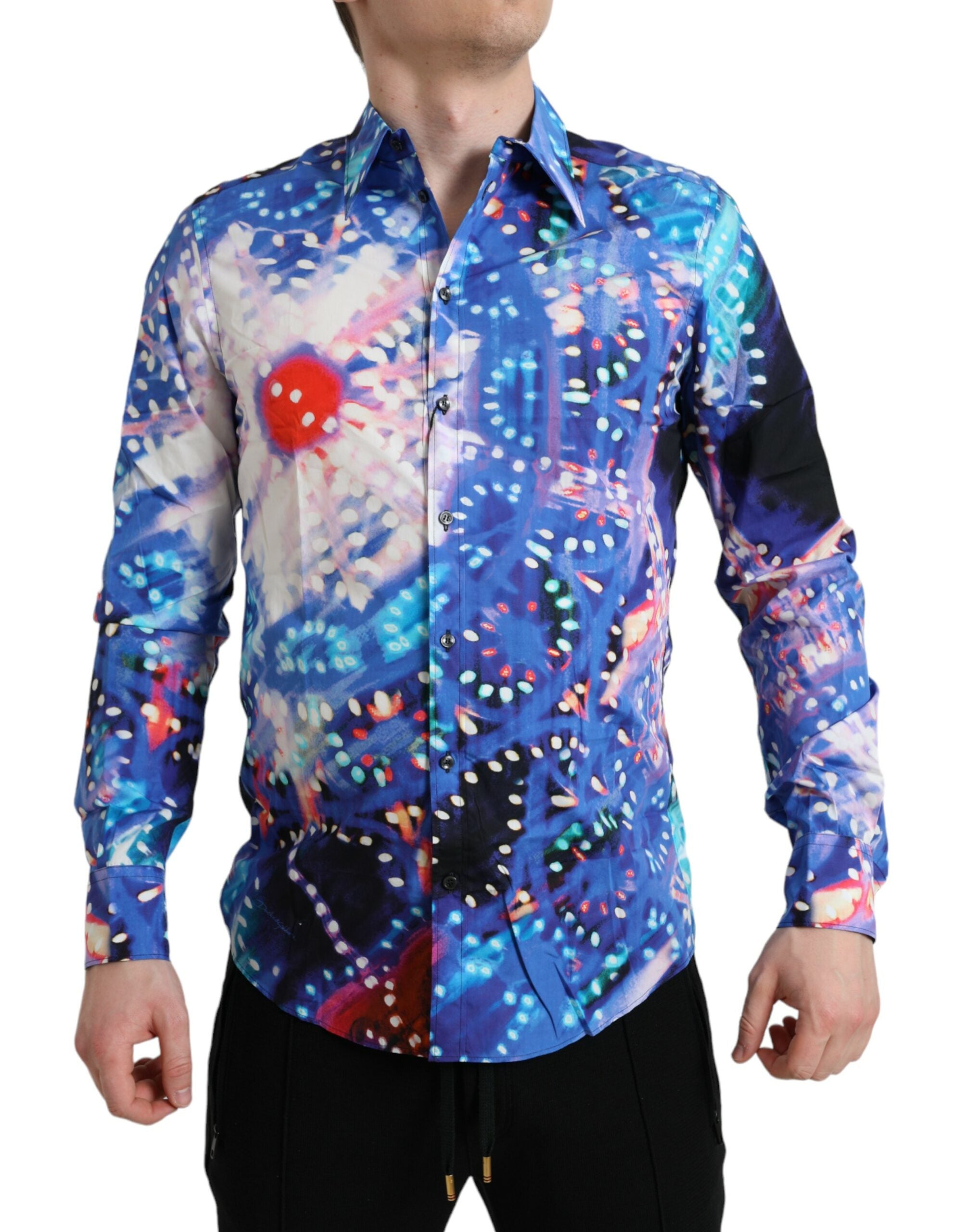 Multicolor Luminarie Slim MARTINI-overhemd