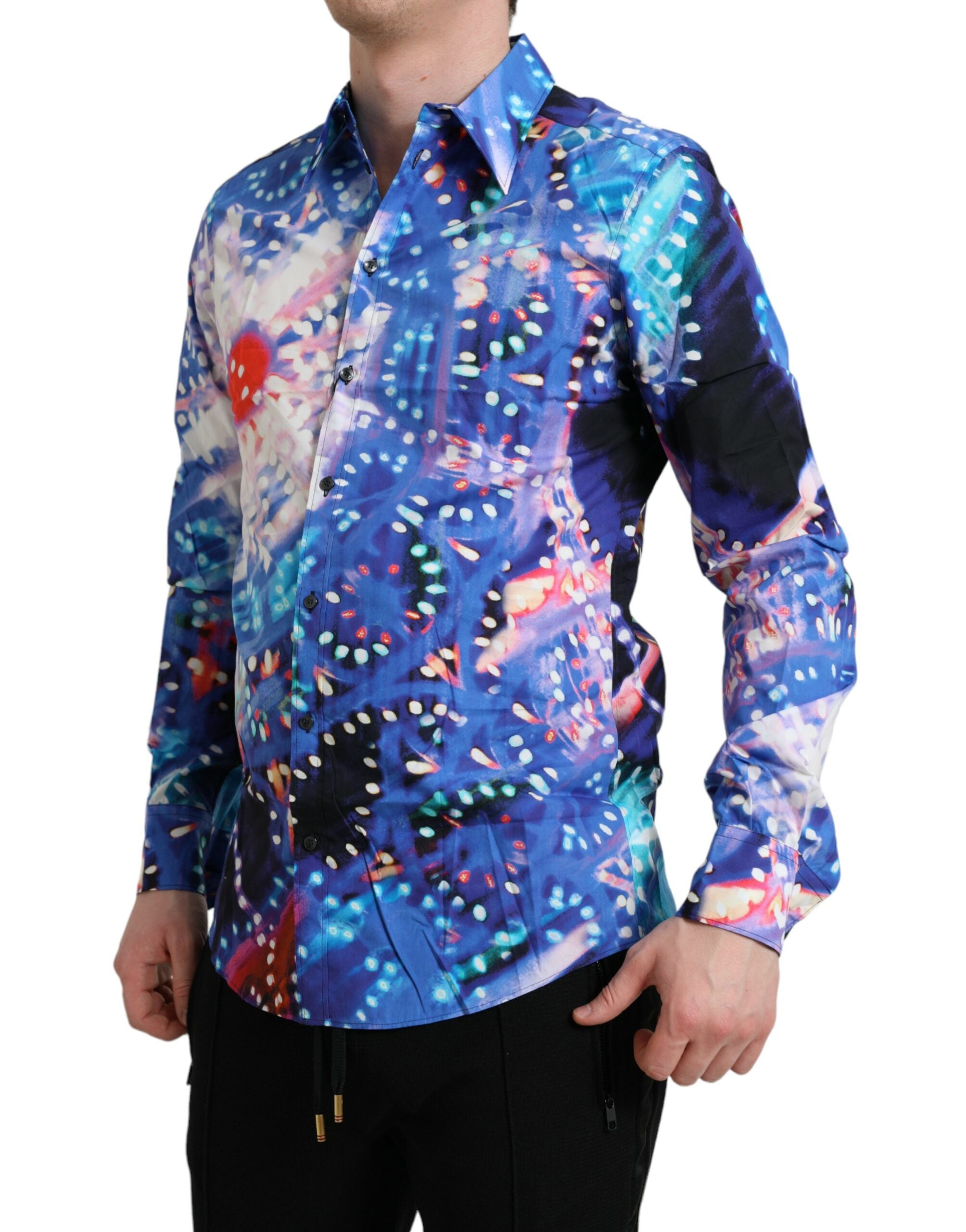 Multicolor Luminarie Slim MARTINI-overhemd