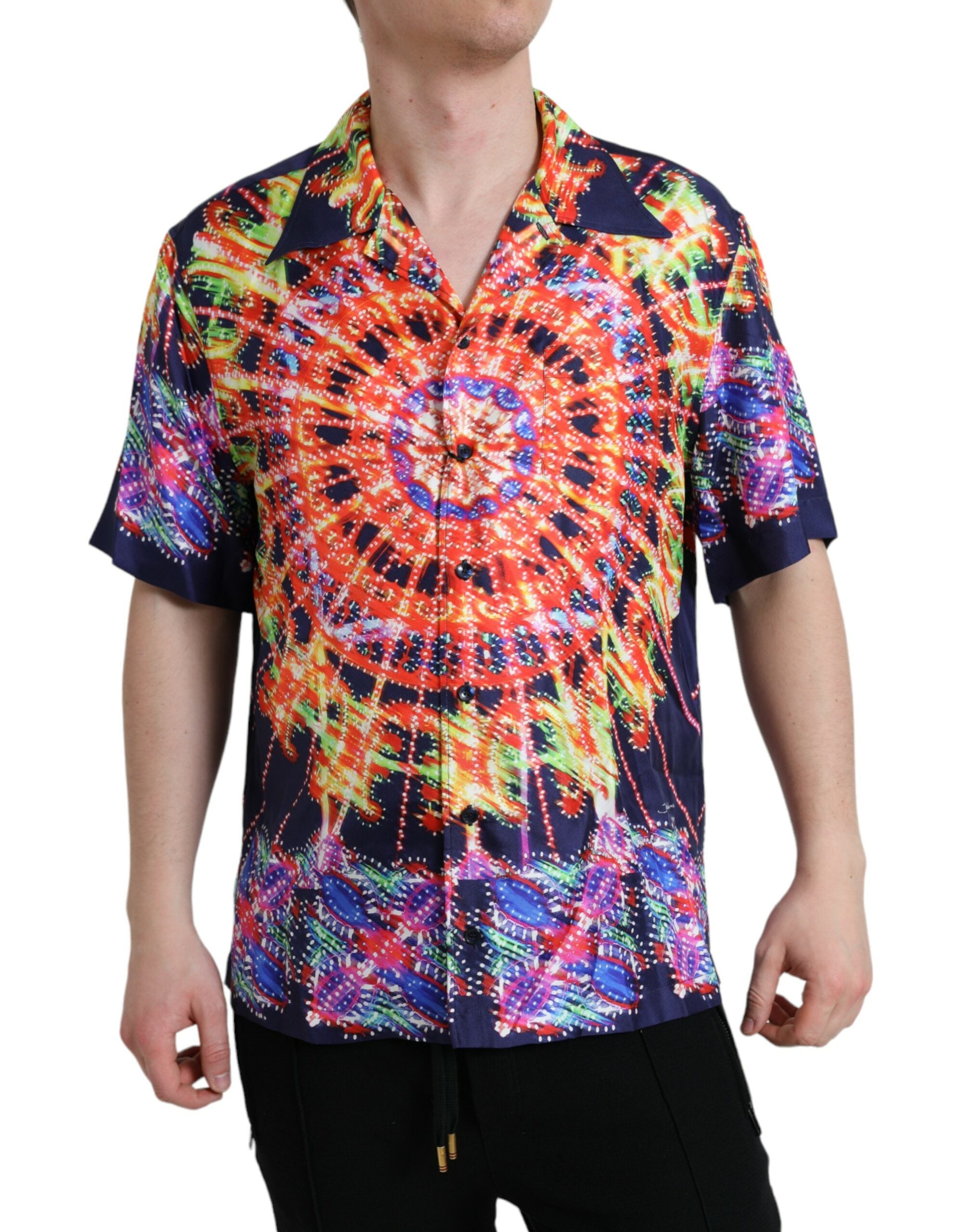 Multicolor Luminarie Zijden Casual Shirt