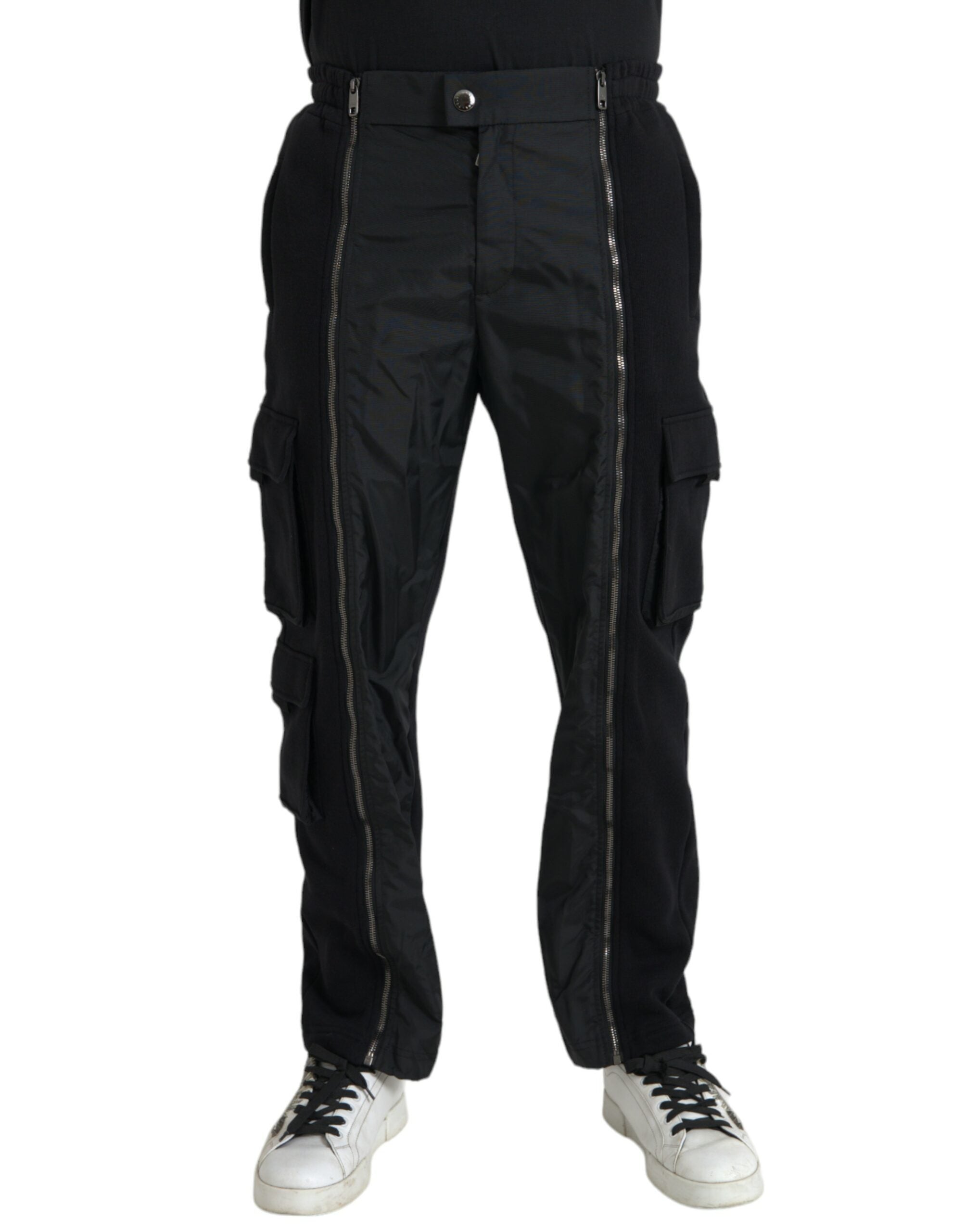 Zwarte skinny broek van katoenmix