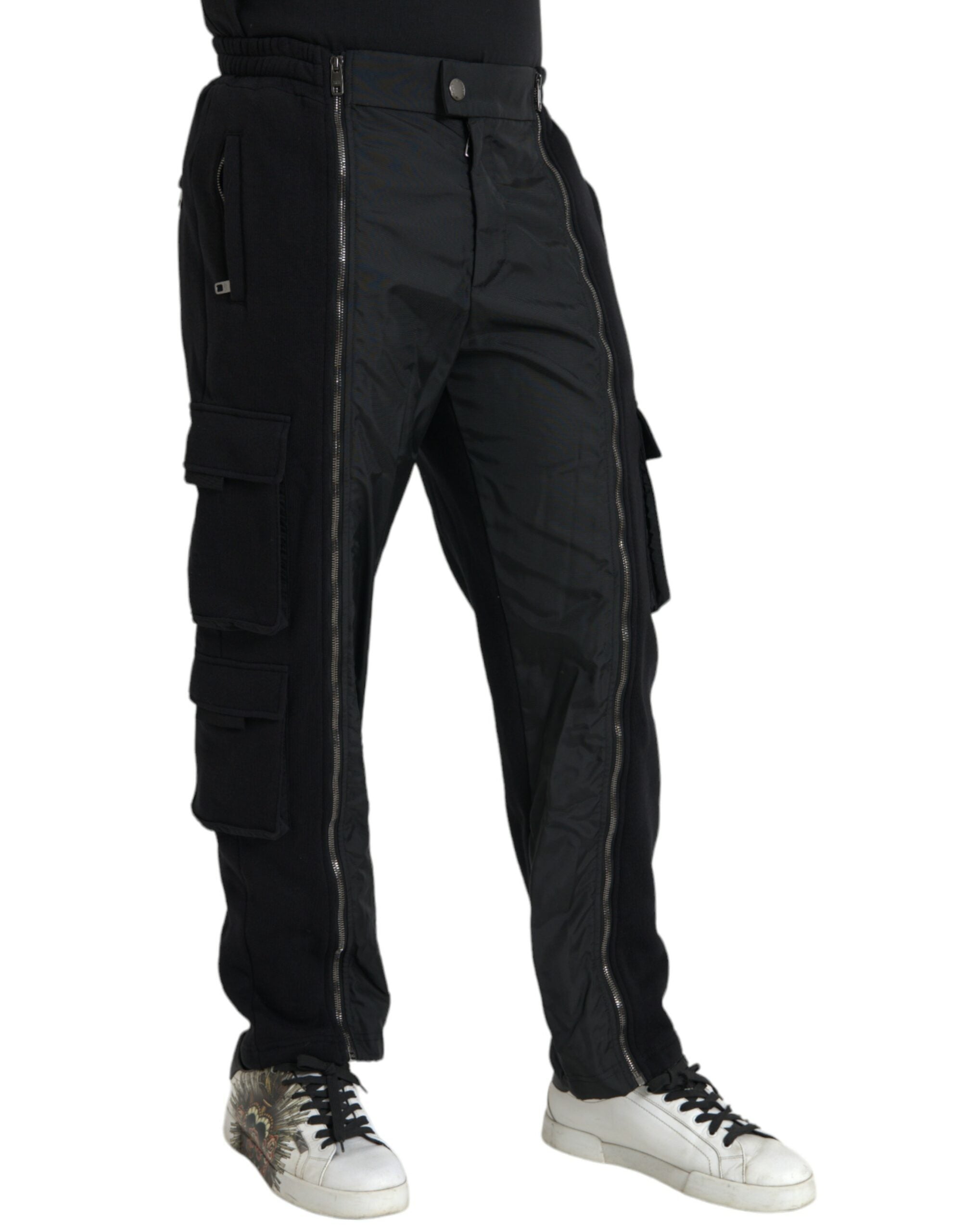 Zwarte skinny broek van katoenmix