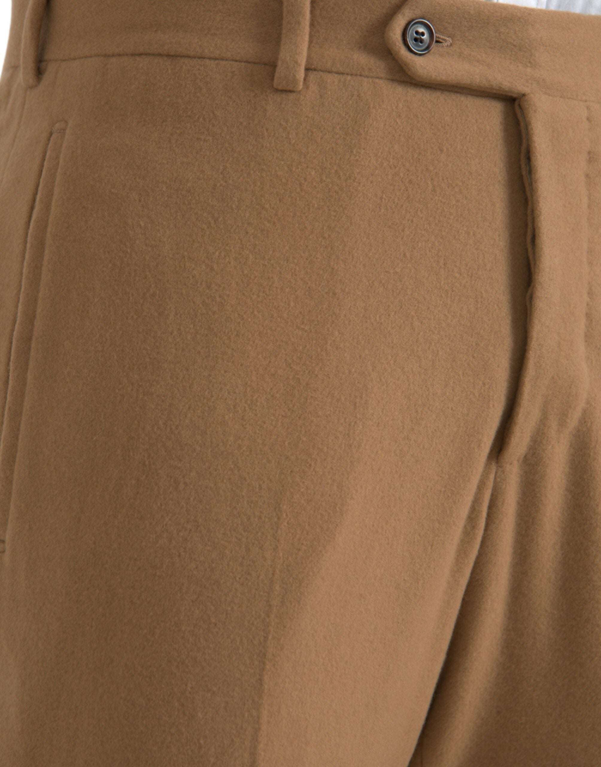 Beige kasjmier herenbroek met rechte pasvorm