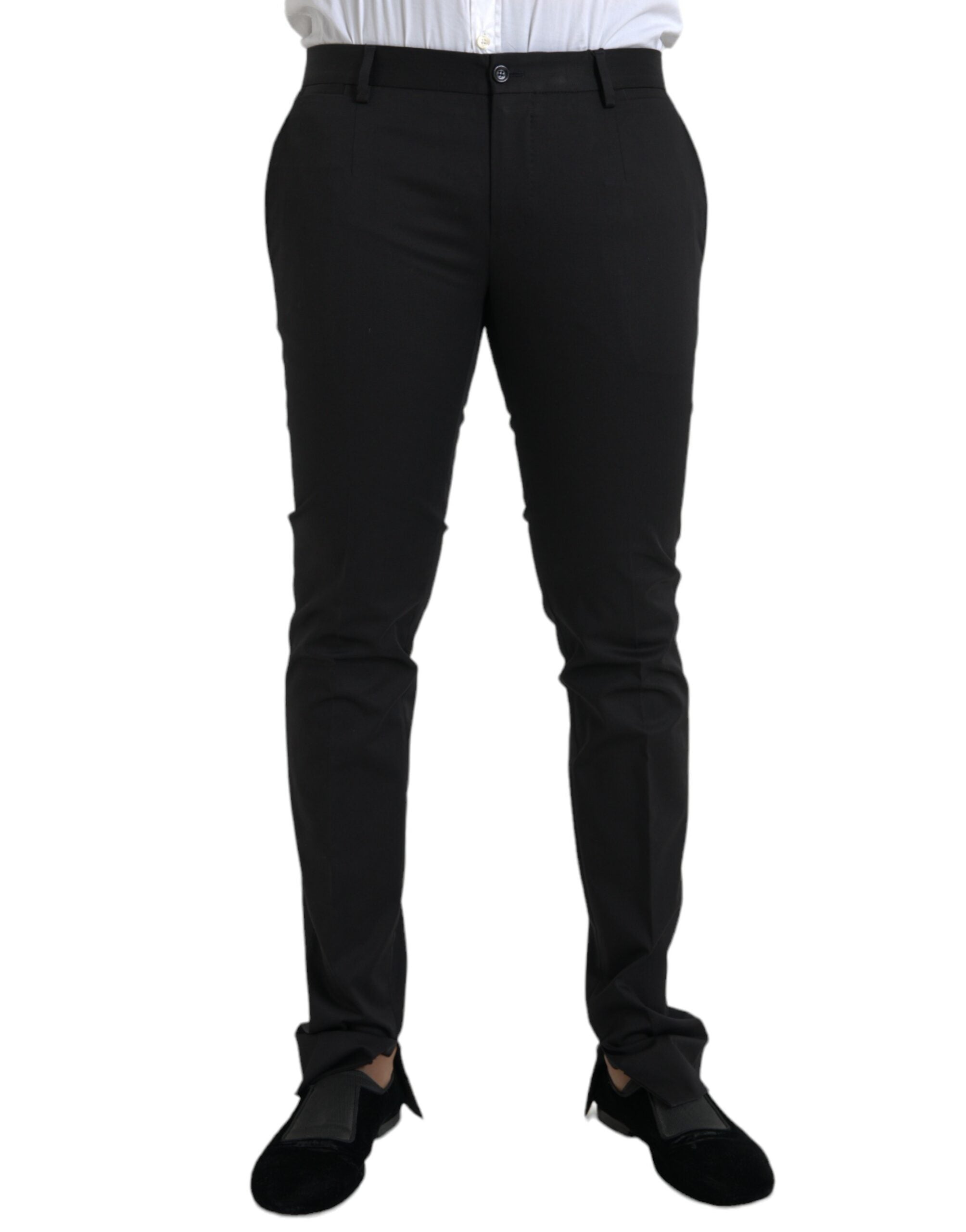 Zwarte katoenen stretch skinny broek