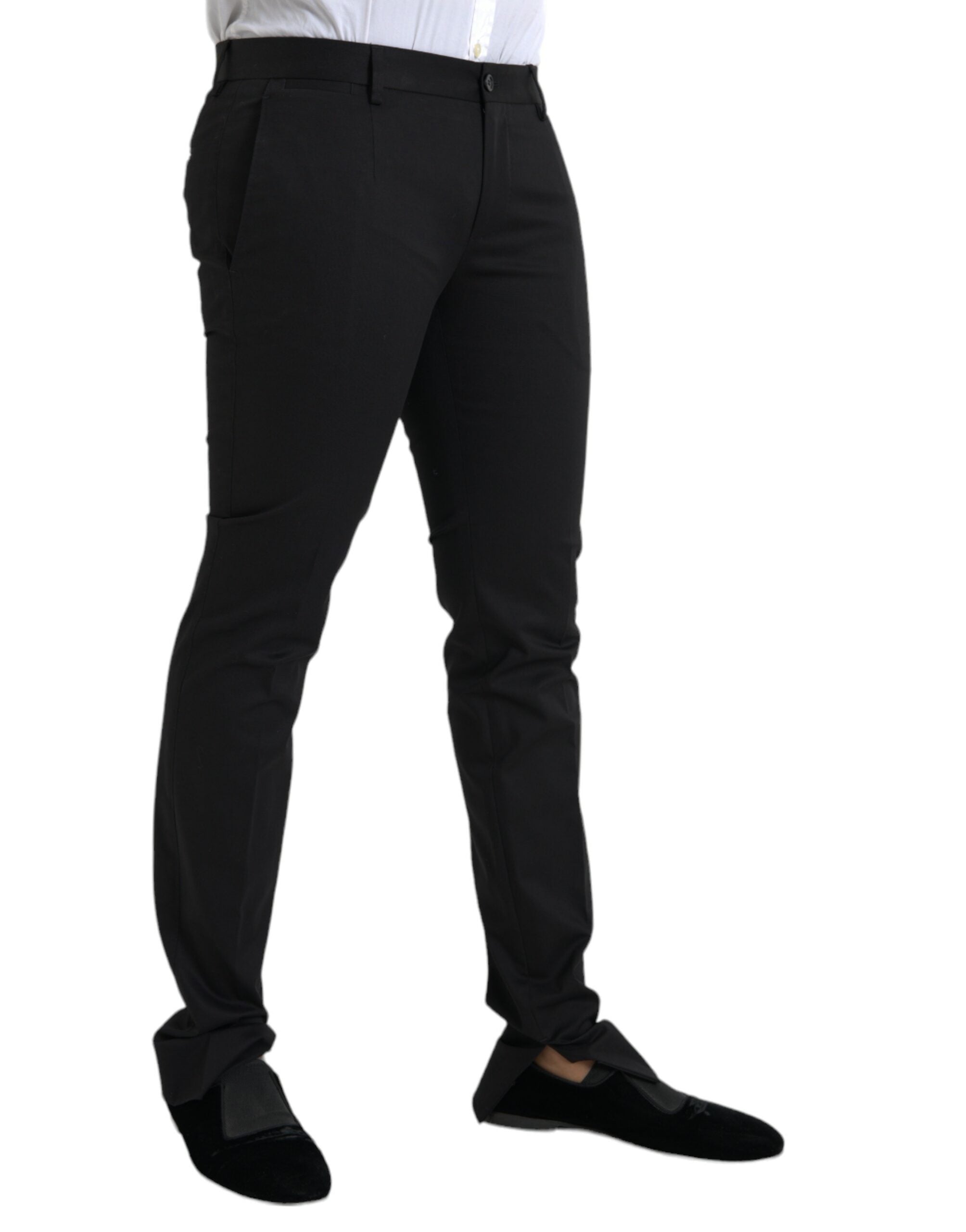 Zwarte katoenen stretch skinny broek