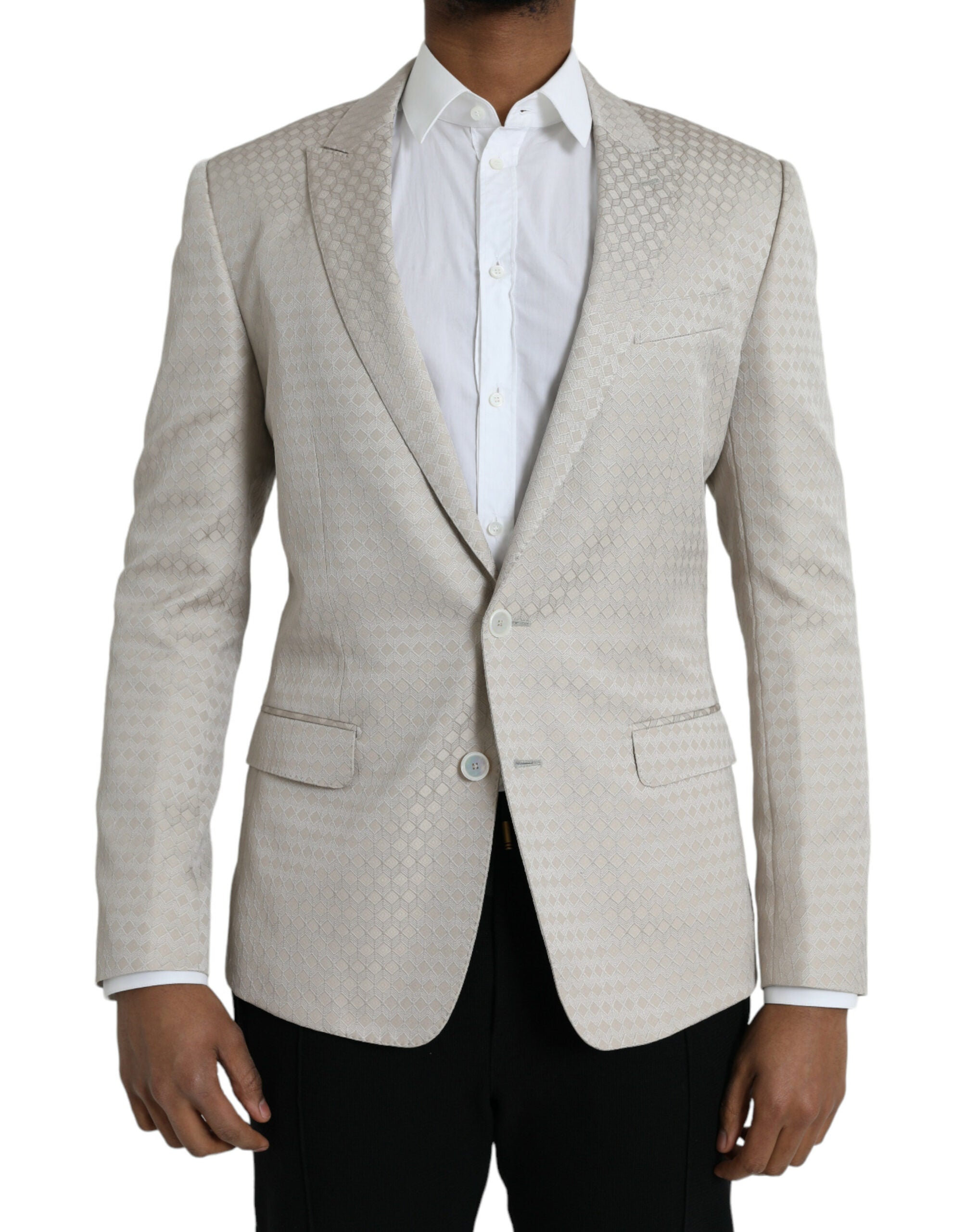 Beige MARTINI enkelrijsjasblazer