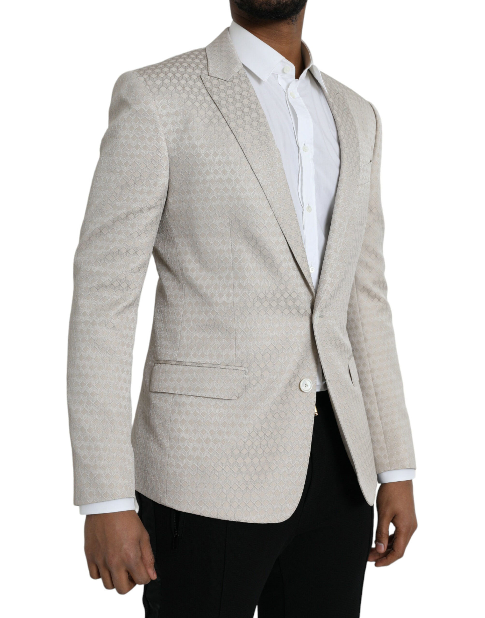 Beige MARTINI enkelrijsjasblazer