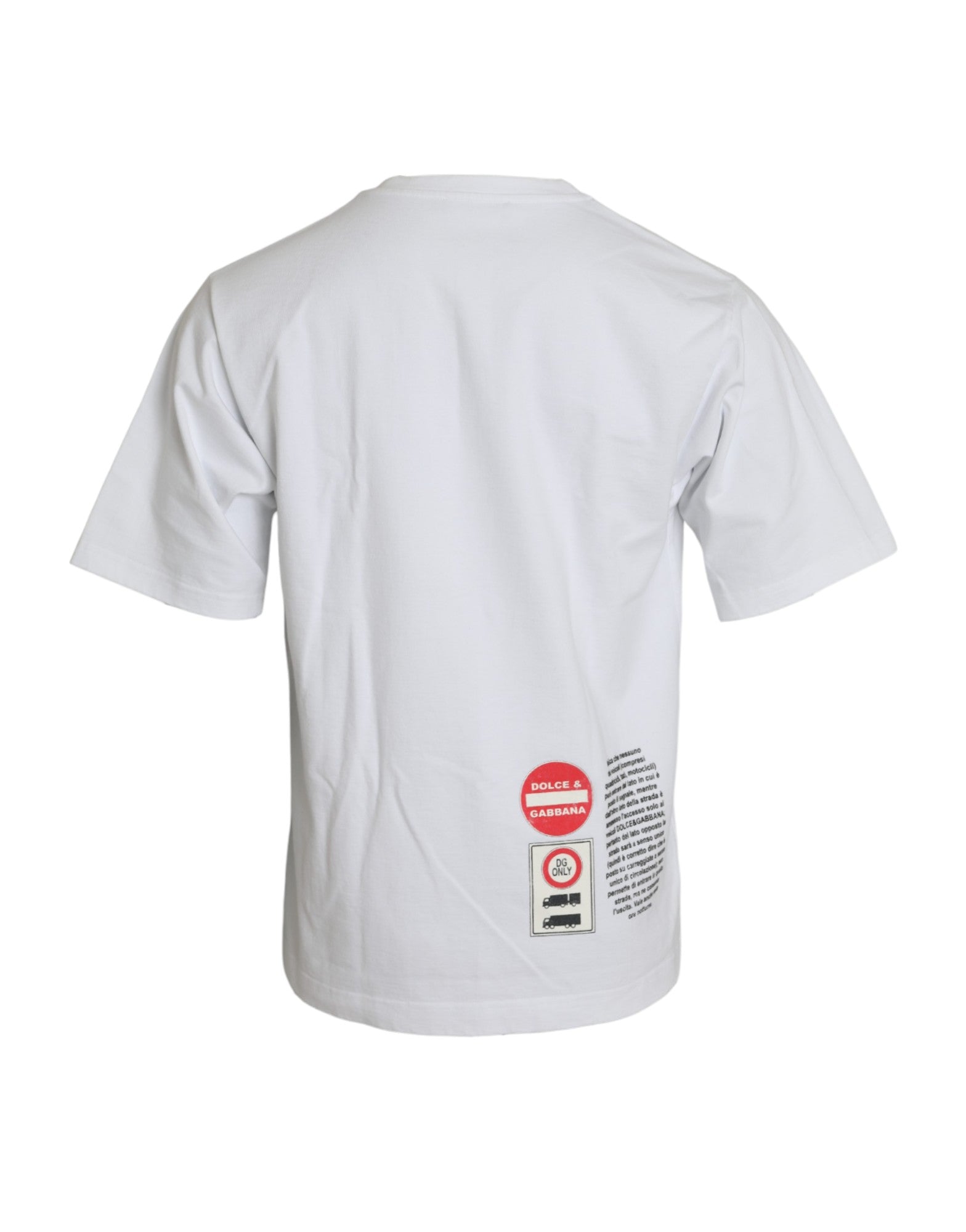 Wit Amor Heart katoenen T-shirt met ronde hals en korte mouwen
