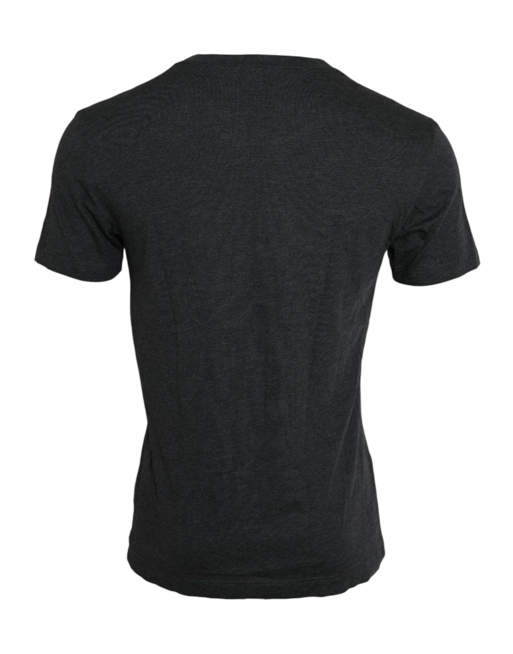 Grijs T-shirt met ronde hals en korte mouwen en logoprint