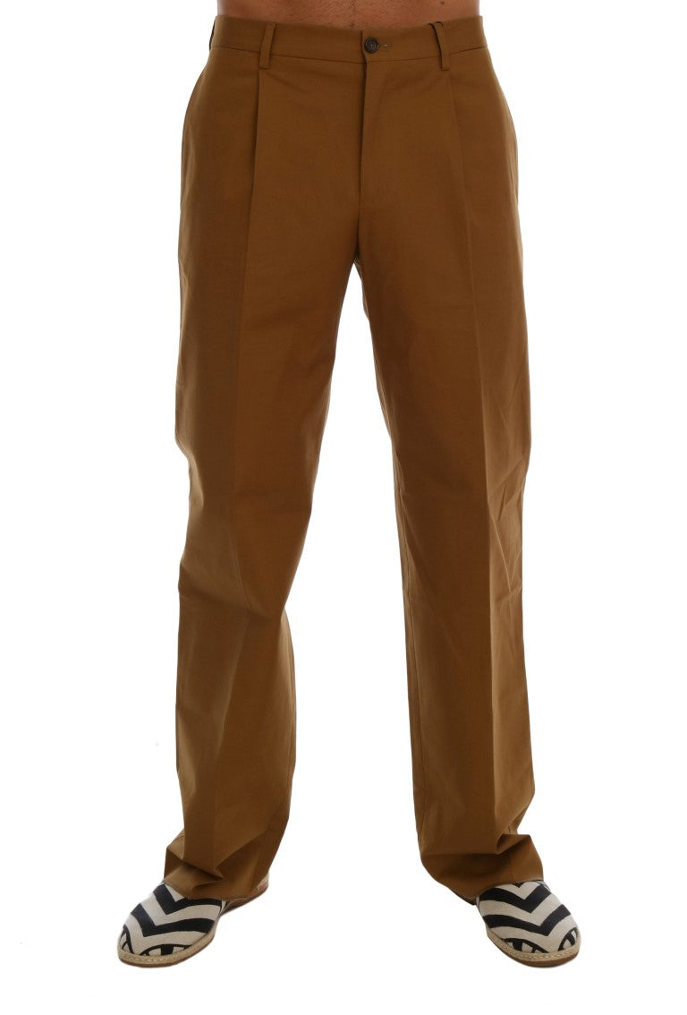 Bruine stretchkatoenen broek