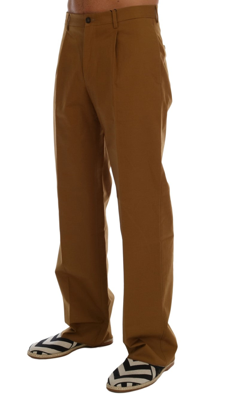 Bruine stretchkatoenen broek