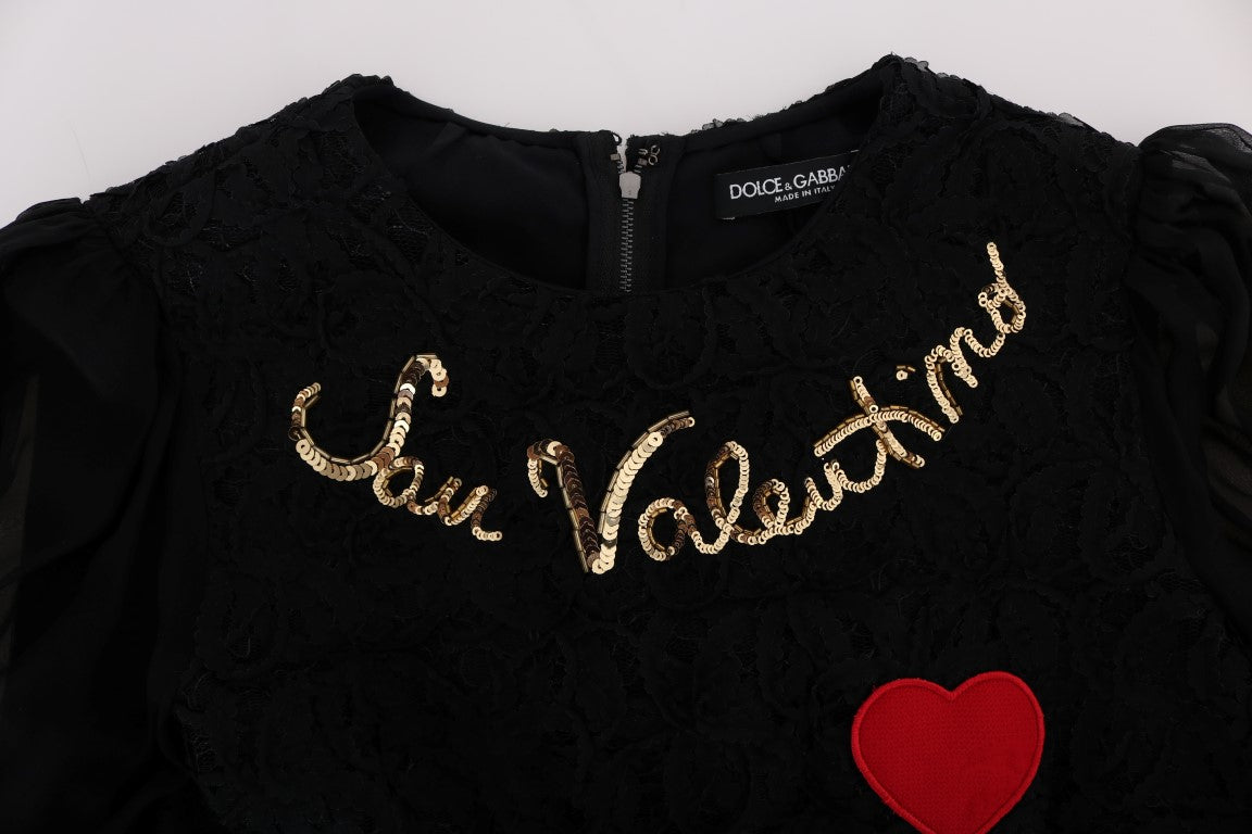 Черна рокля с пайети San Valentino