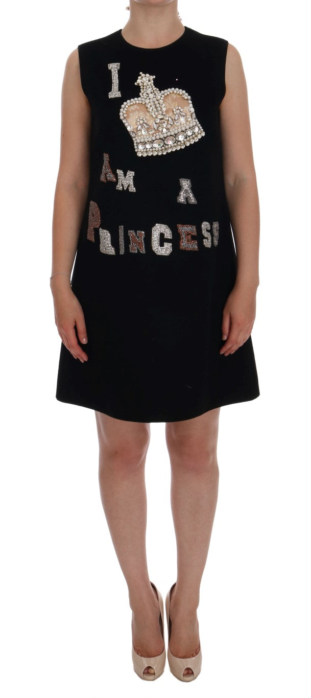 Zwarte I AM A PRINCESS Crystal Shift-jurk