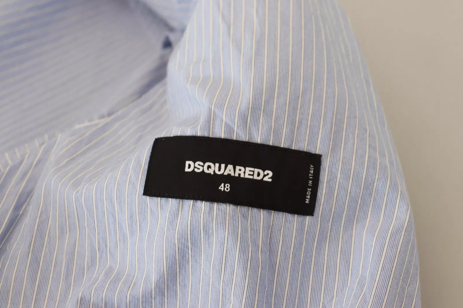Blauw gestreepte enkelrijs formele jasblazer