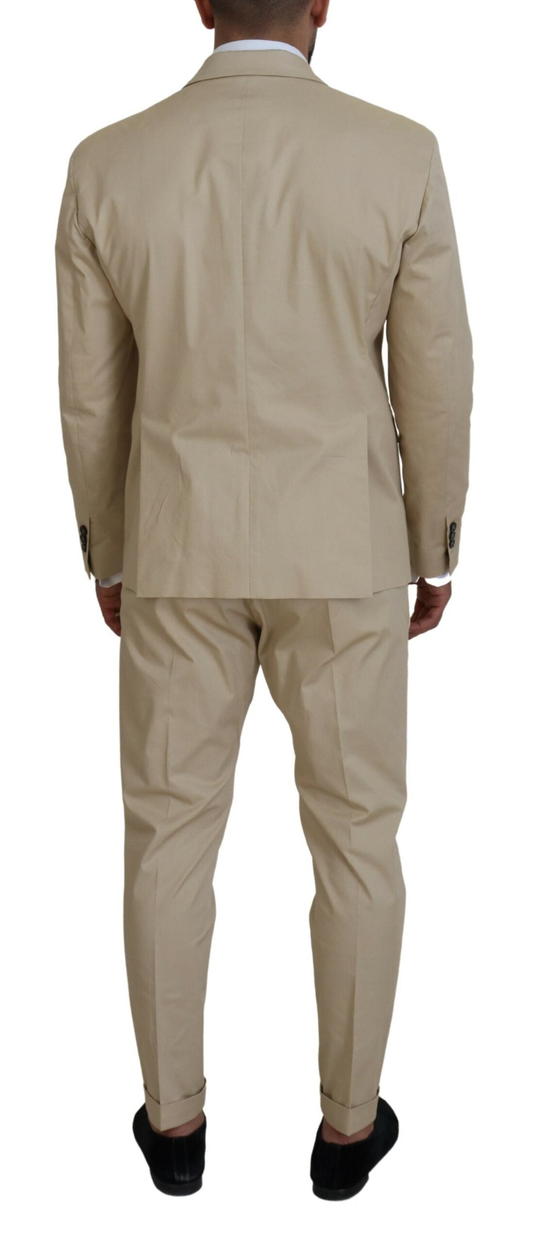 Beige katoenen enkelrijspak, 2-delig CIPRO-pak